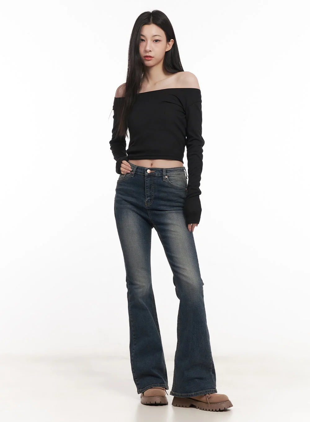 Camilla Washed Bootcut Jeans CM517 - Image 8