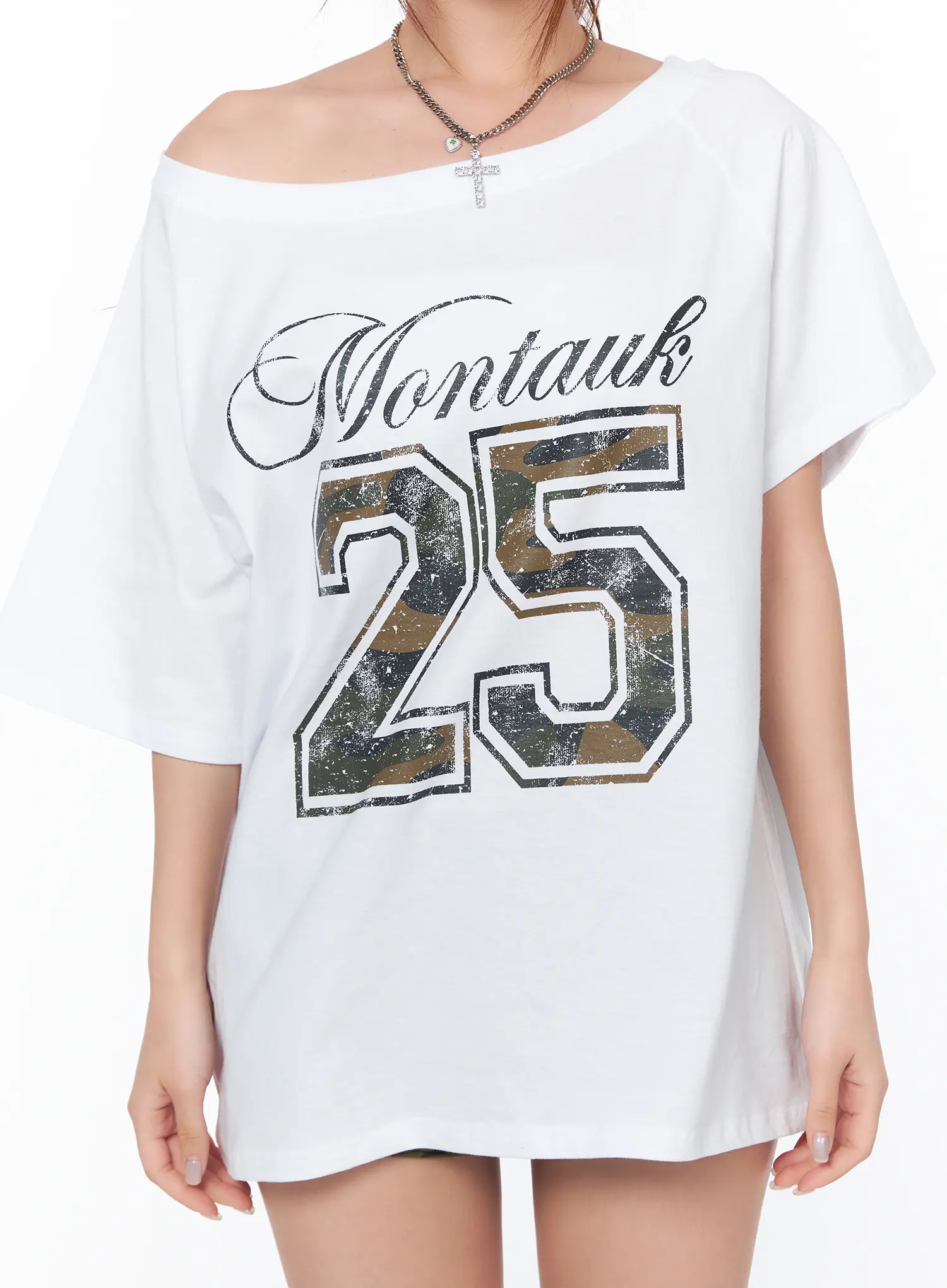 Camo Graphic Print Oversized T-Shirt CA515 - Image 4