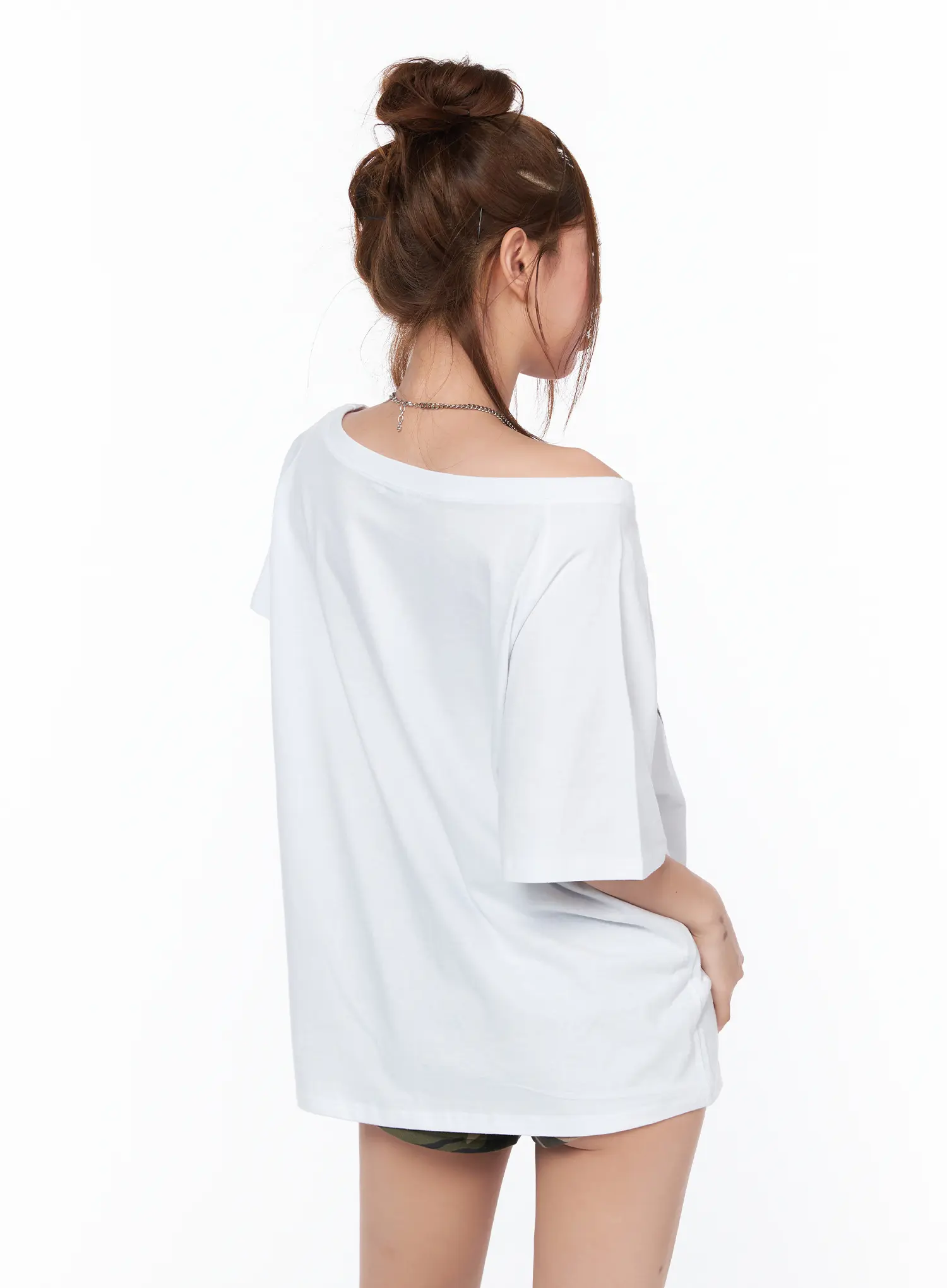 Camo Graphic Print Oversized T-Shirt CA515 - Image 8