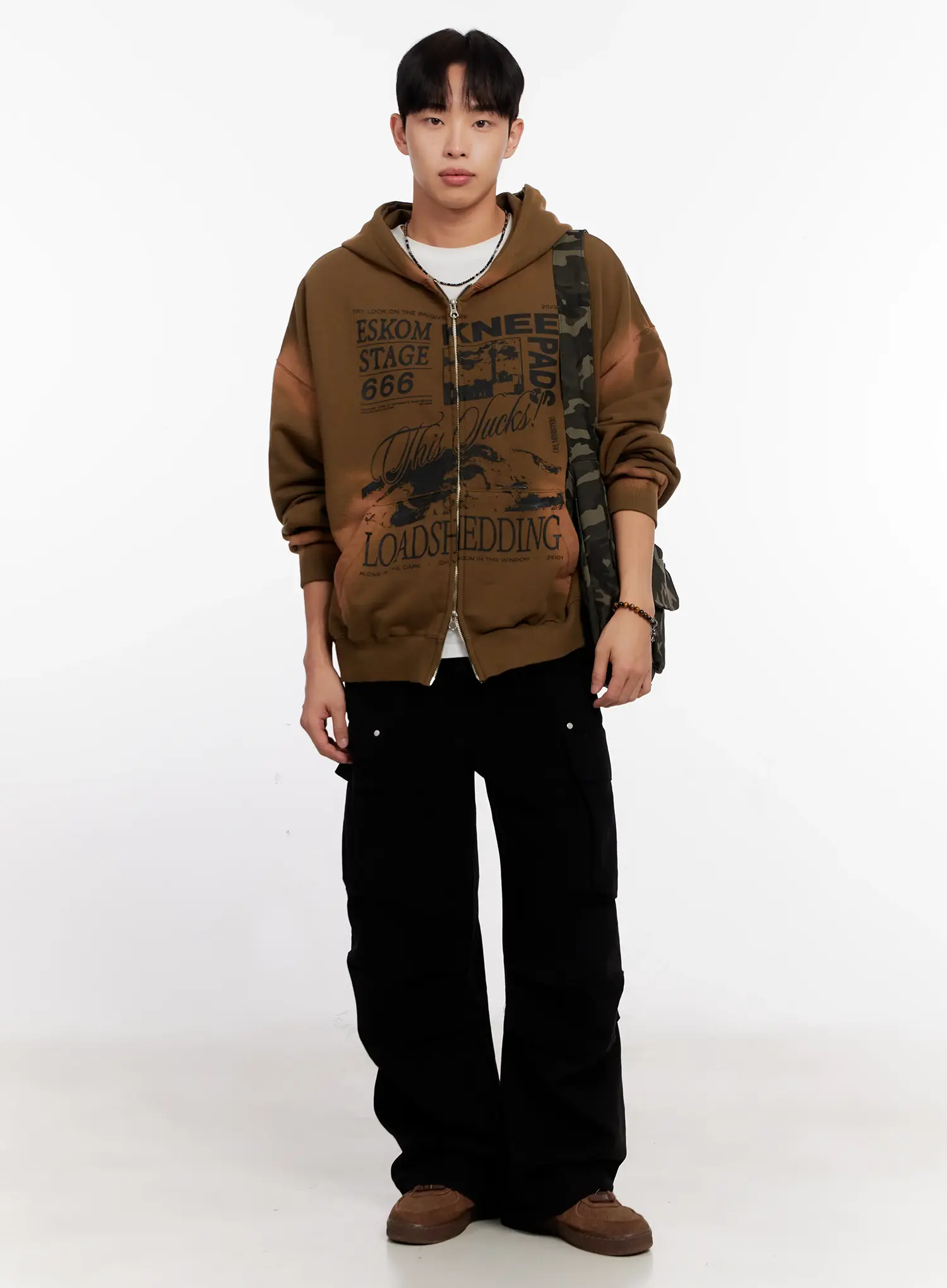 Camo Shoulder Bag with Utility Pockets IO 528 - Image 3