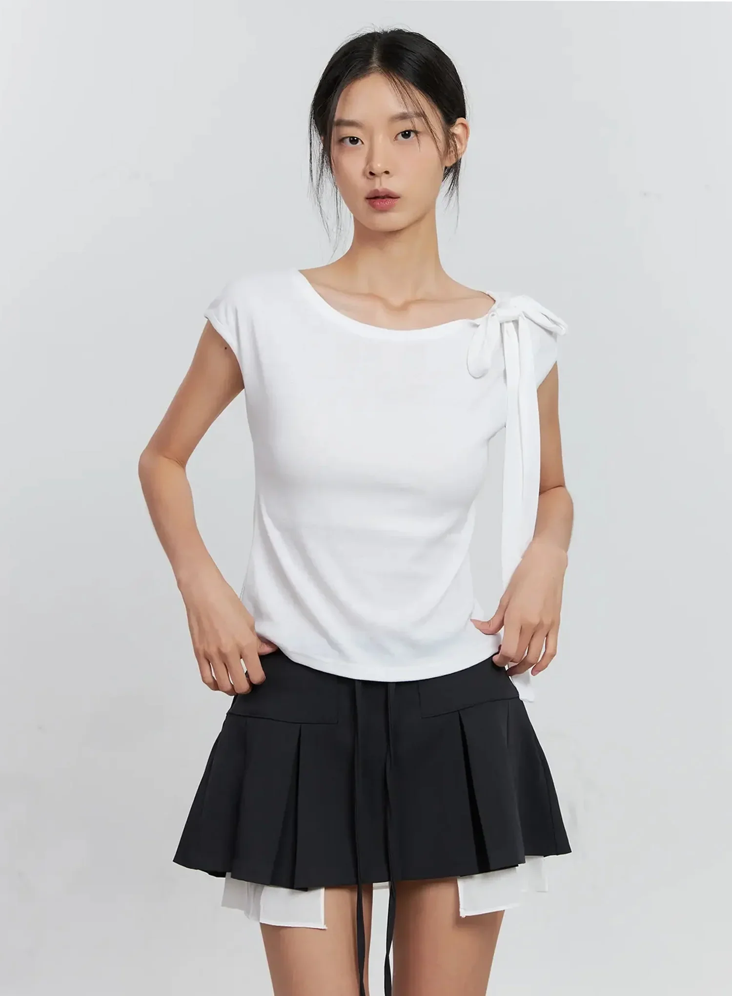 Cap Sleeve Bow Tie Top IS516 - Image 10
