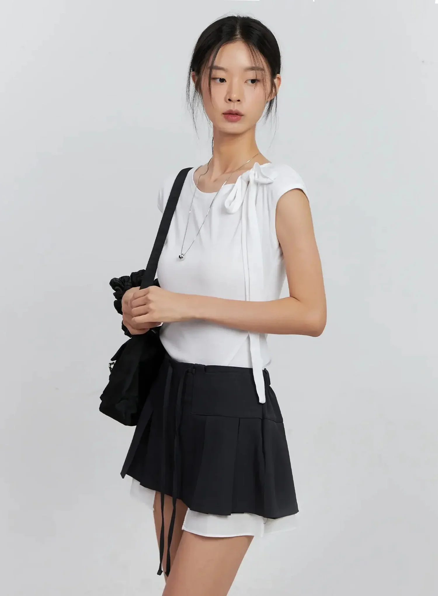 Cap Sleeve Bow Tie Top IS516 - Image 3