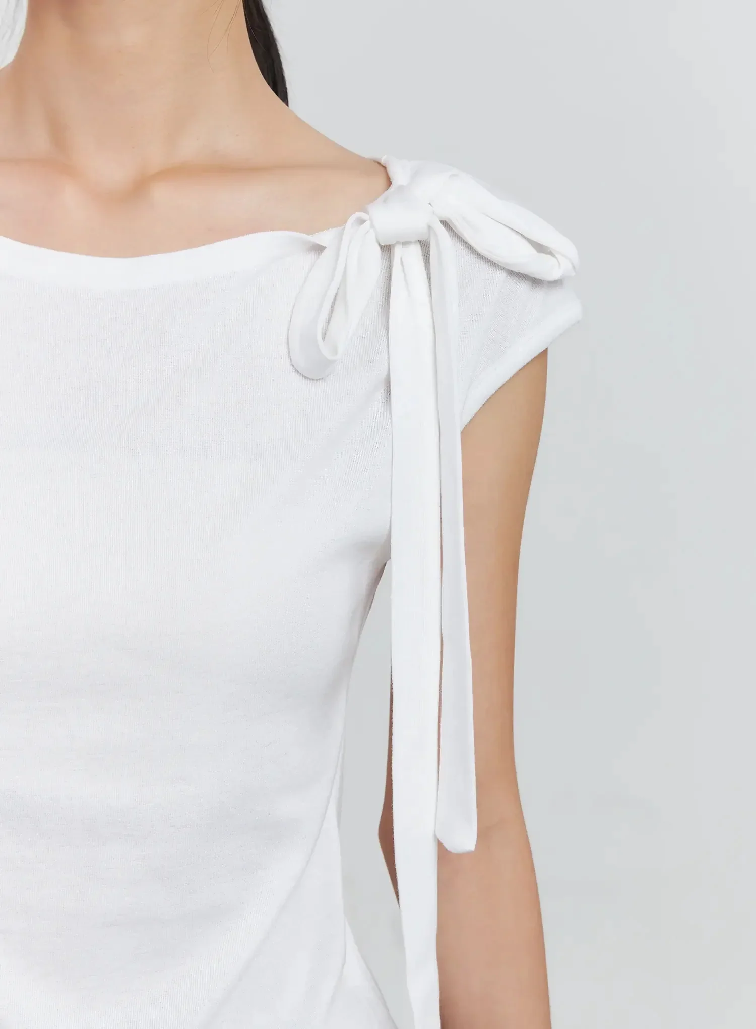 Cap Sleeve Bow Tie Top IS516 - Image 4