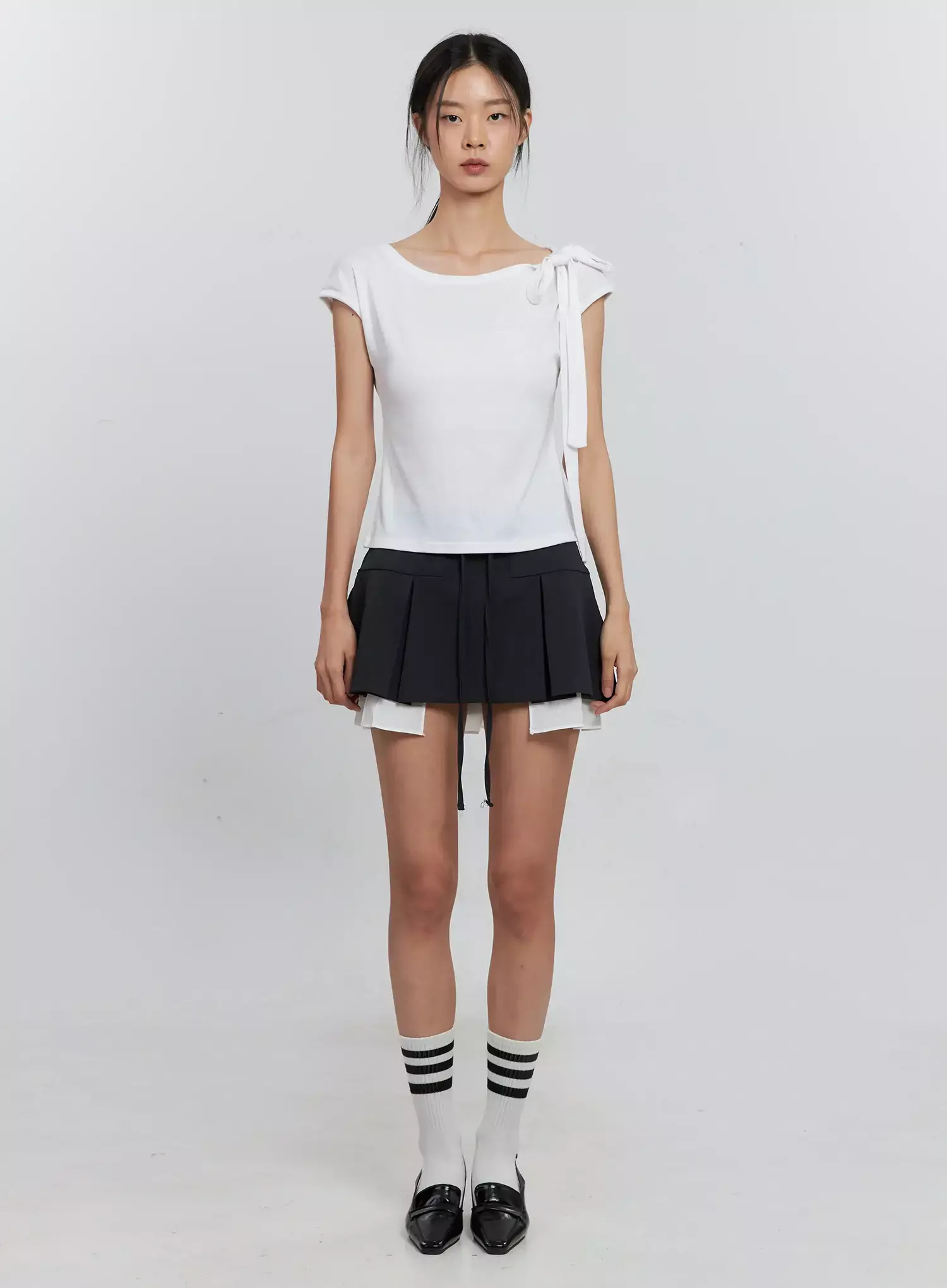 Cap Sleeve Bow Tie Top IS516 - Image 5