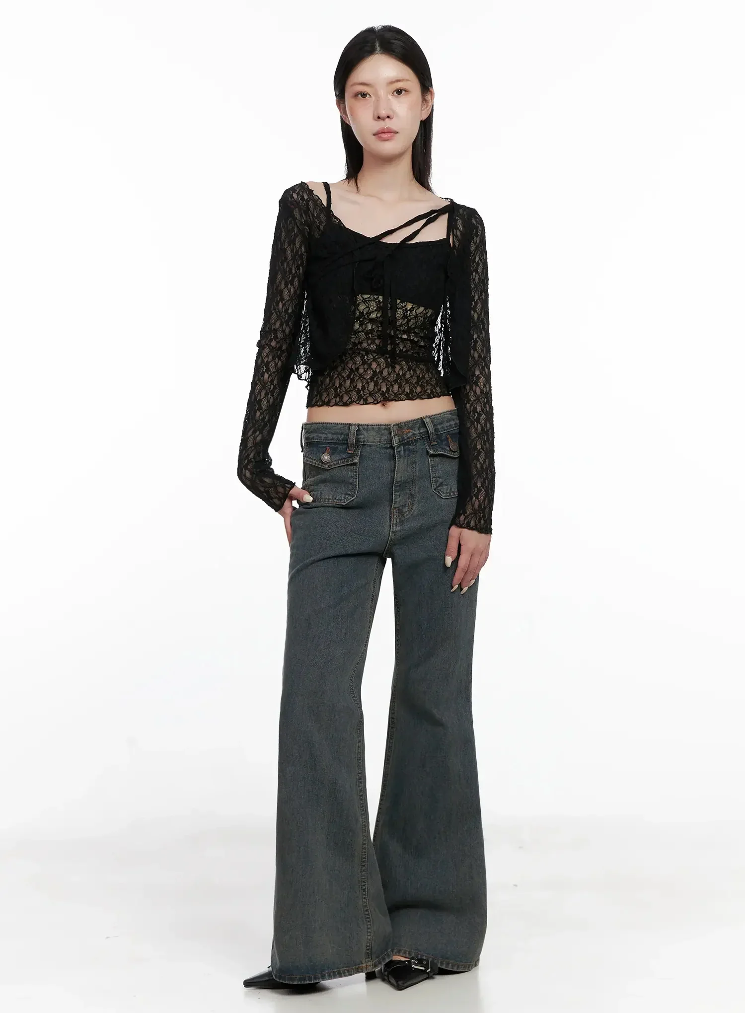 Cardigan with Lace Straps IS508 - Image 5