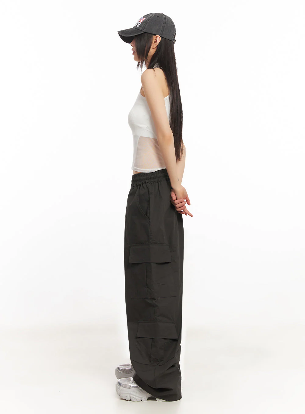 Cargo Baggy Windbreaker Pants IY502 - Image 10