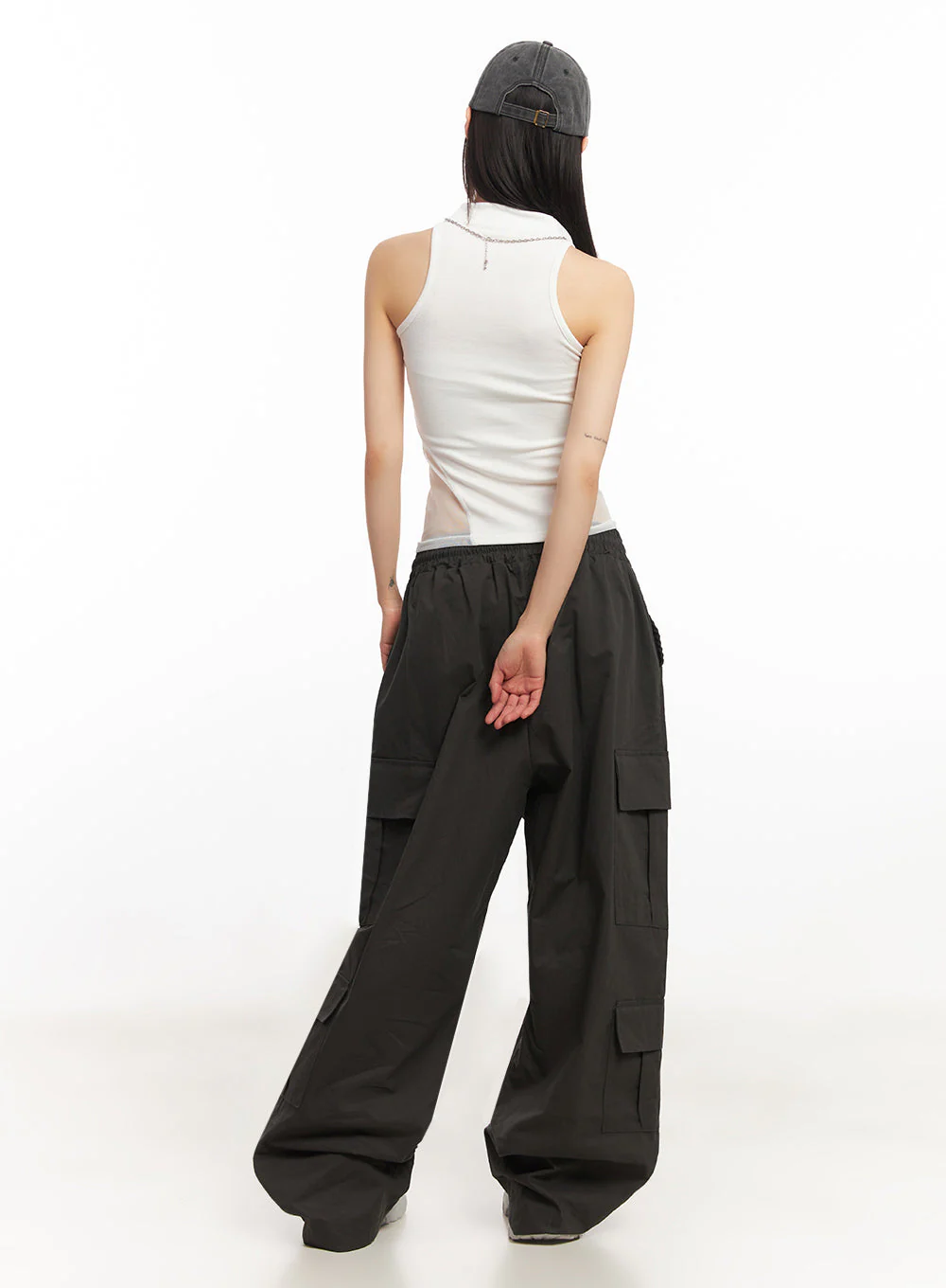 Cargo Baggy Windbreaker Pants IY502 - Image 11