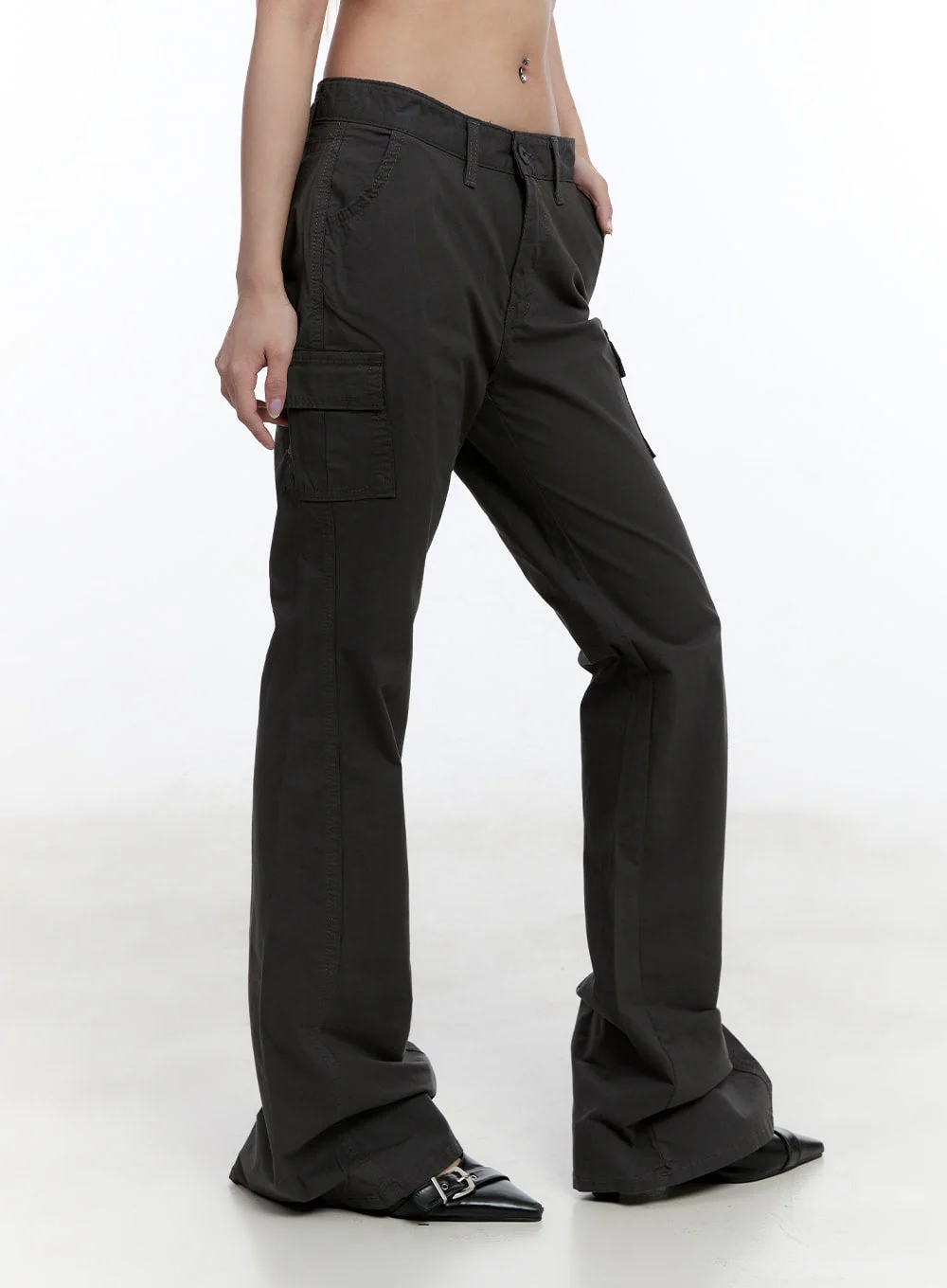 Cargo Cotton Bootcut Pants CY530 - Image 5