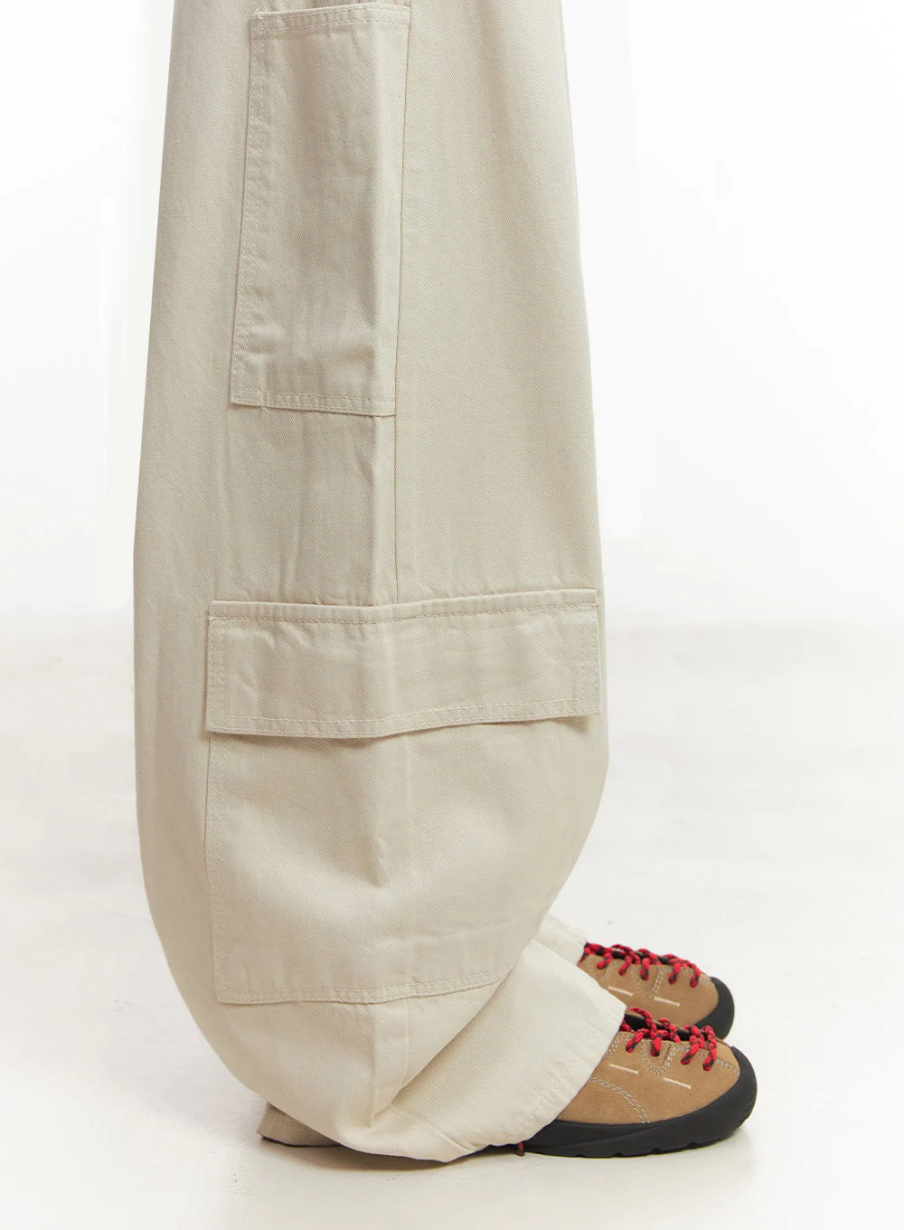 Cargo Cotton Wide-Leg Pants IA517 - Image 9