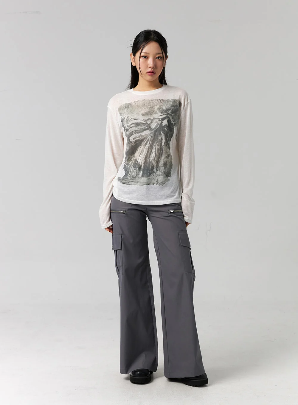 Cargo Wide-Leg Pants CG315 - Image 3