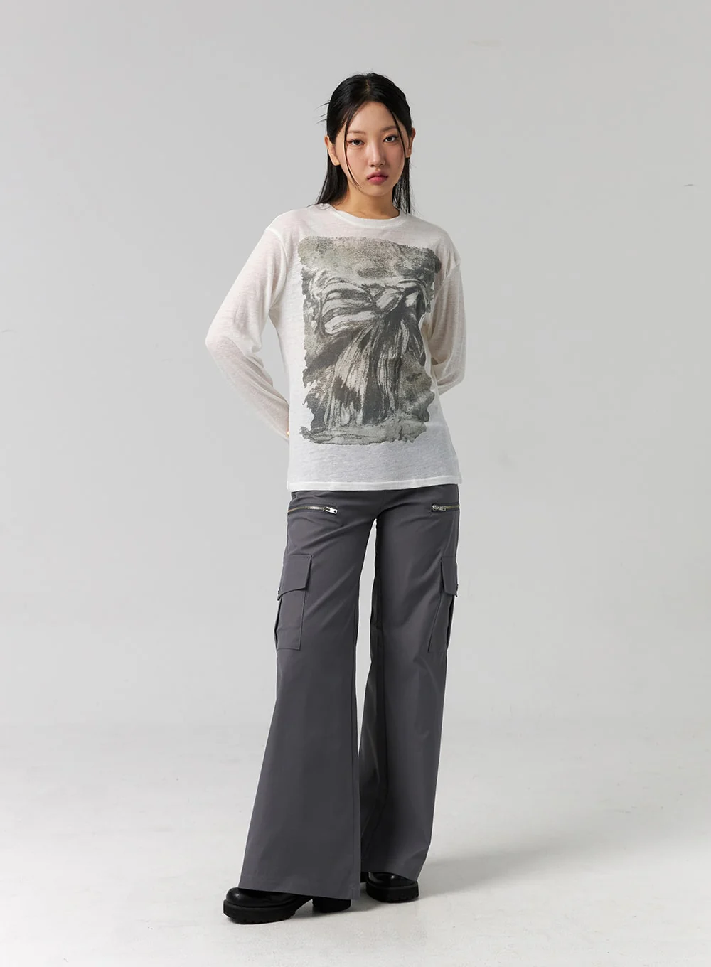 Cargo Wide-Leg Pants CG315 - Image 4
