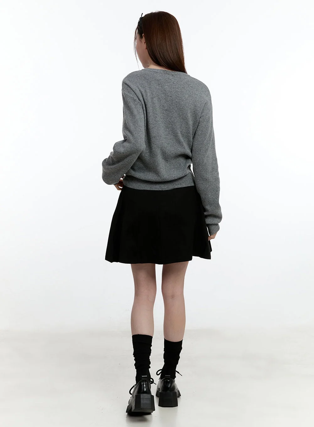 Cashmere-Blend Argyle Buttoned Cardigan CM521 - Image 4