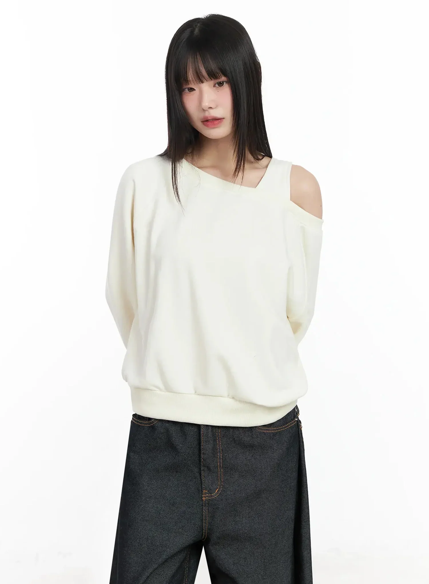 Casual Asymmetric Sweatshirt IM523 - Image 3