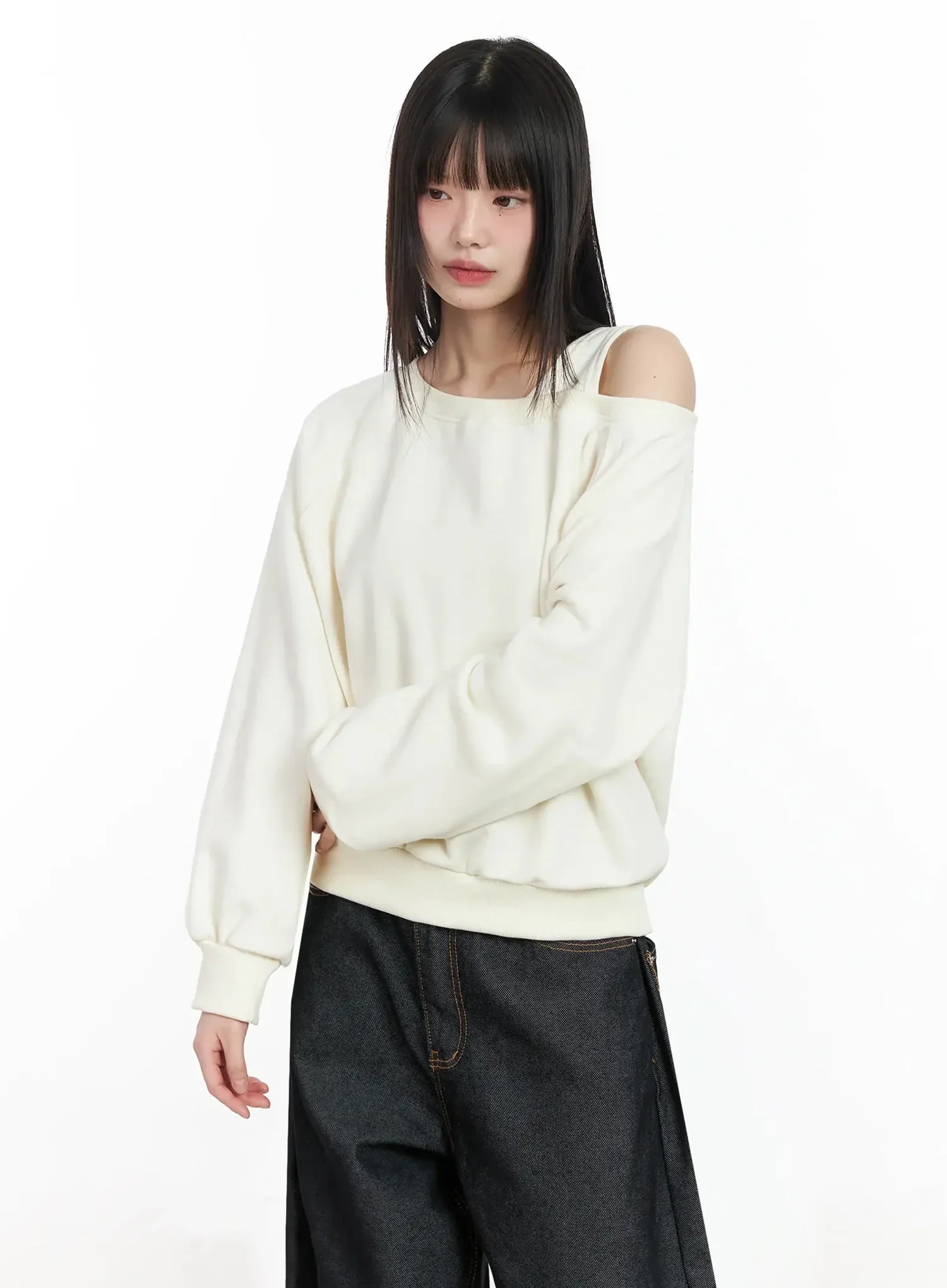 Casual Asymmetric Sweatshirt IM523 - Image 7