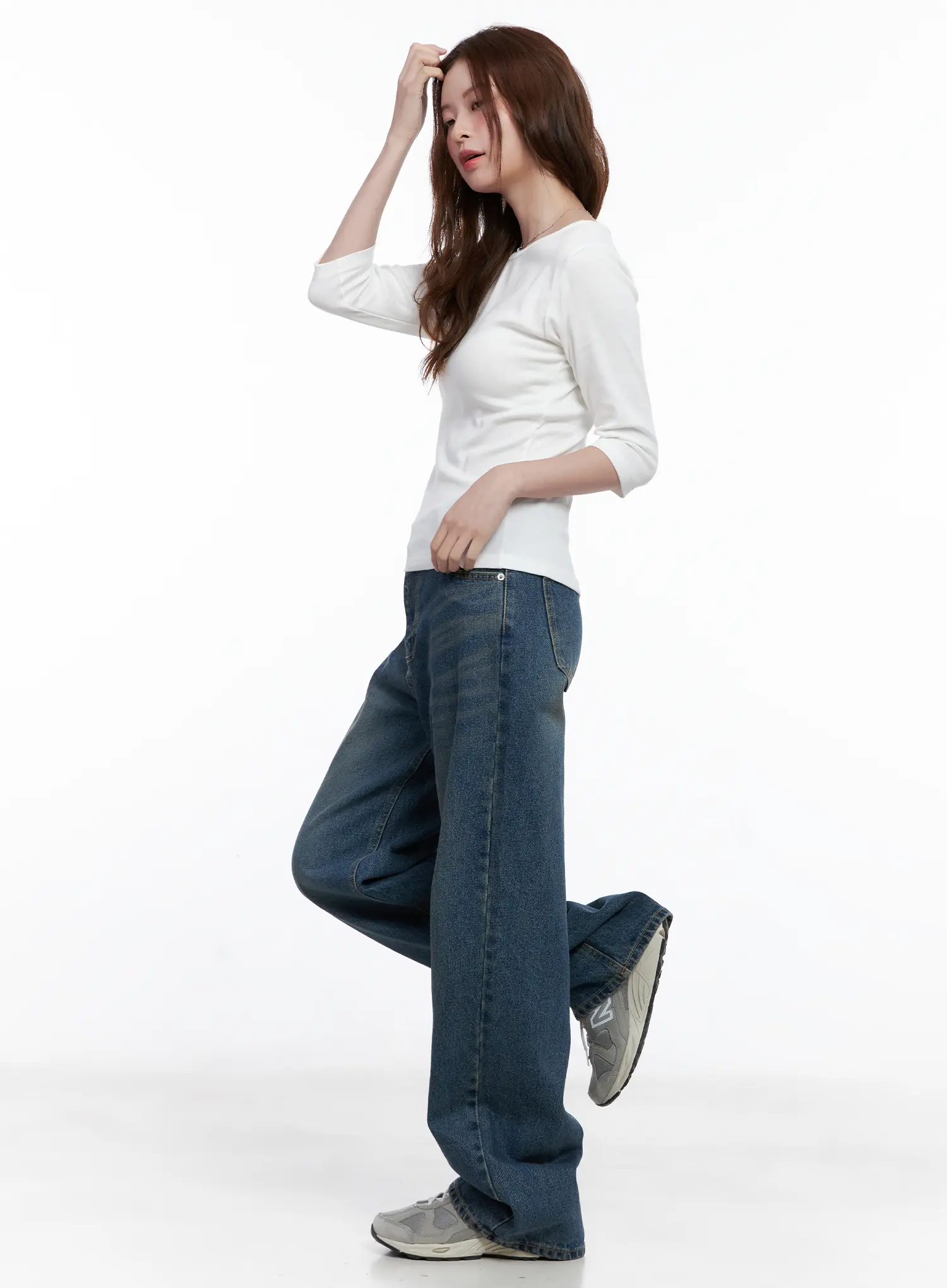 Casual Boat Neck 3/4 Sleeve Top CG520 - Image 4