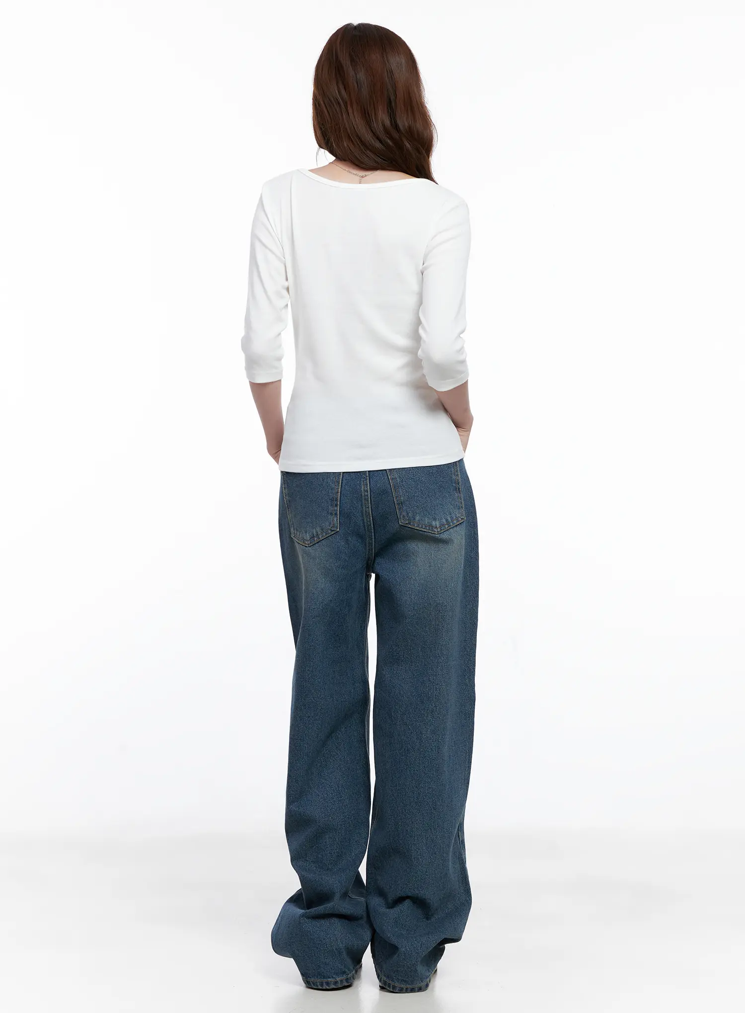Casual Boat Neck 3/4 Sleeve Top CG520 - Image 6