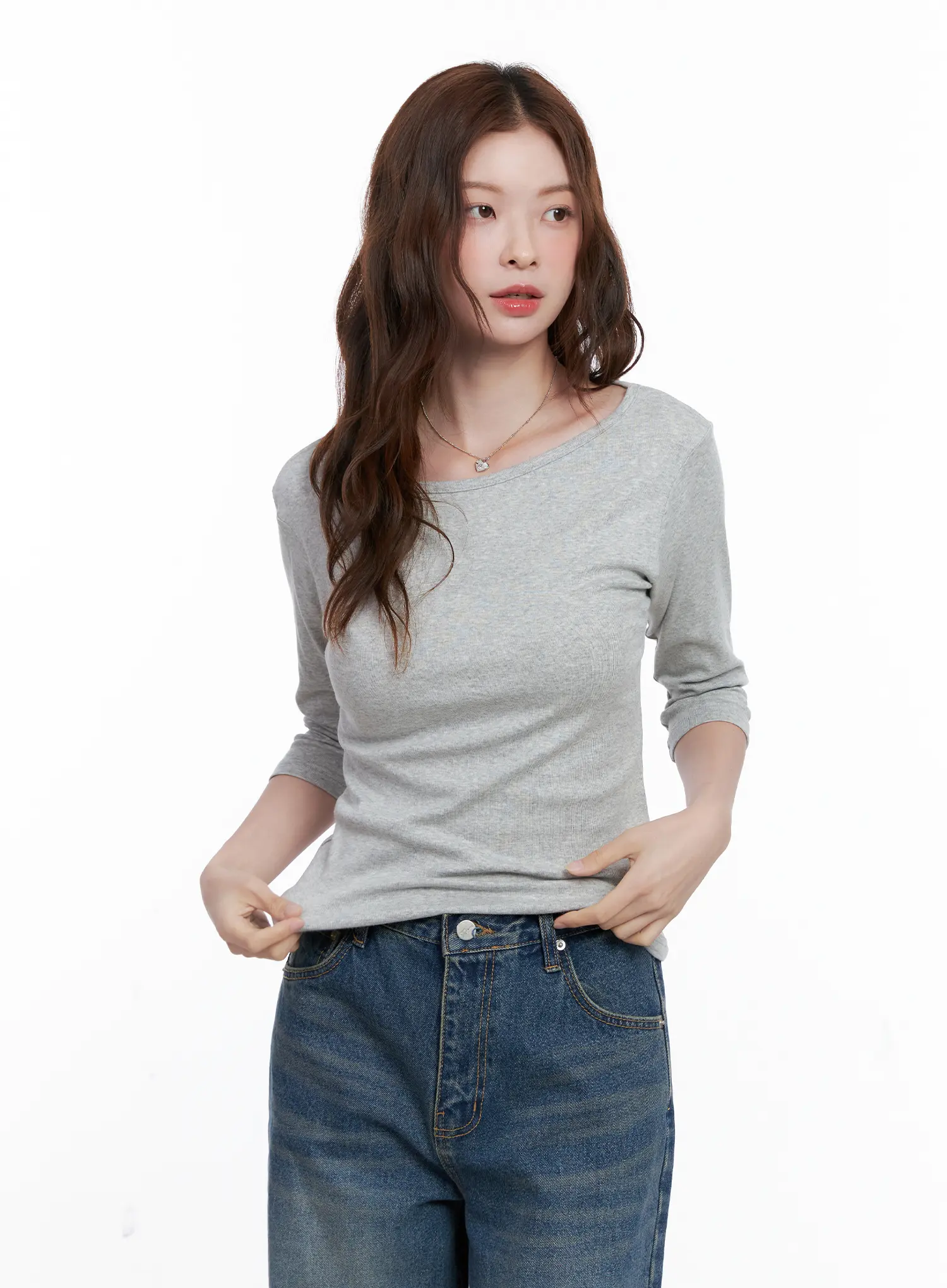 Casual Boat Neck 3/4 Sleeve Top CG520 - Image 7