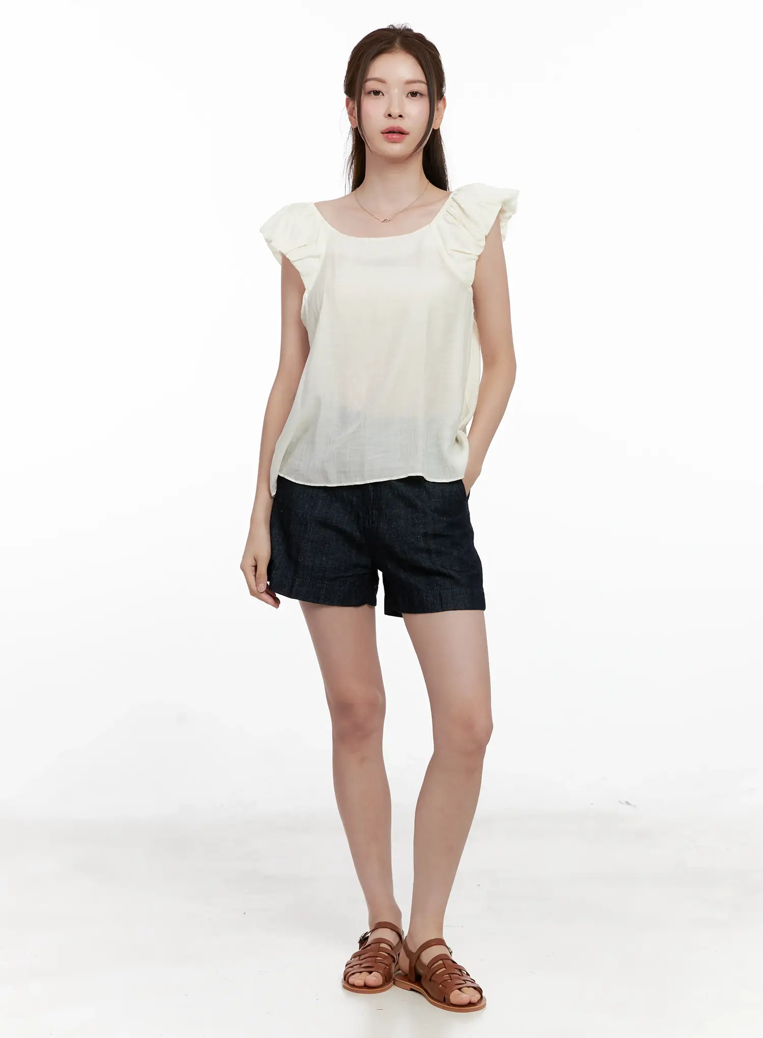 Casual Cotton Denim Shorts CL523 - Image 3