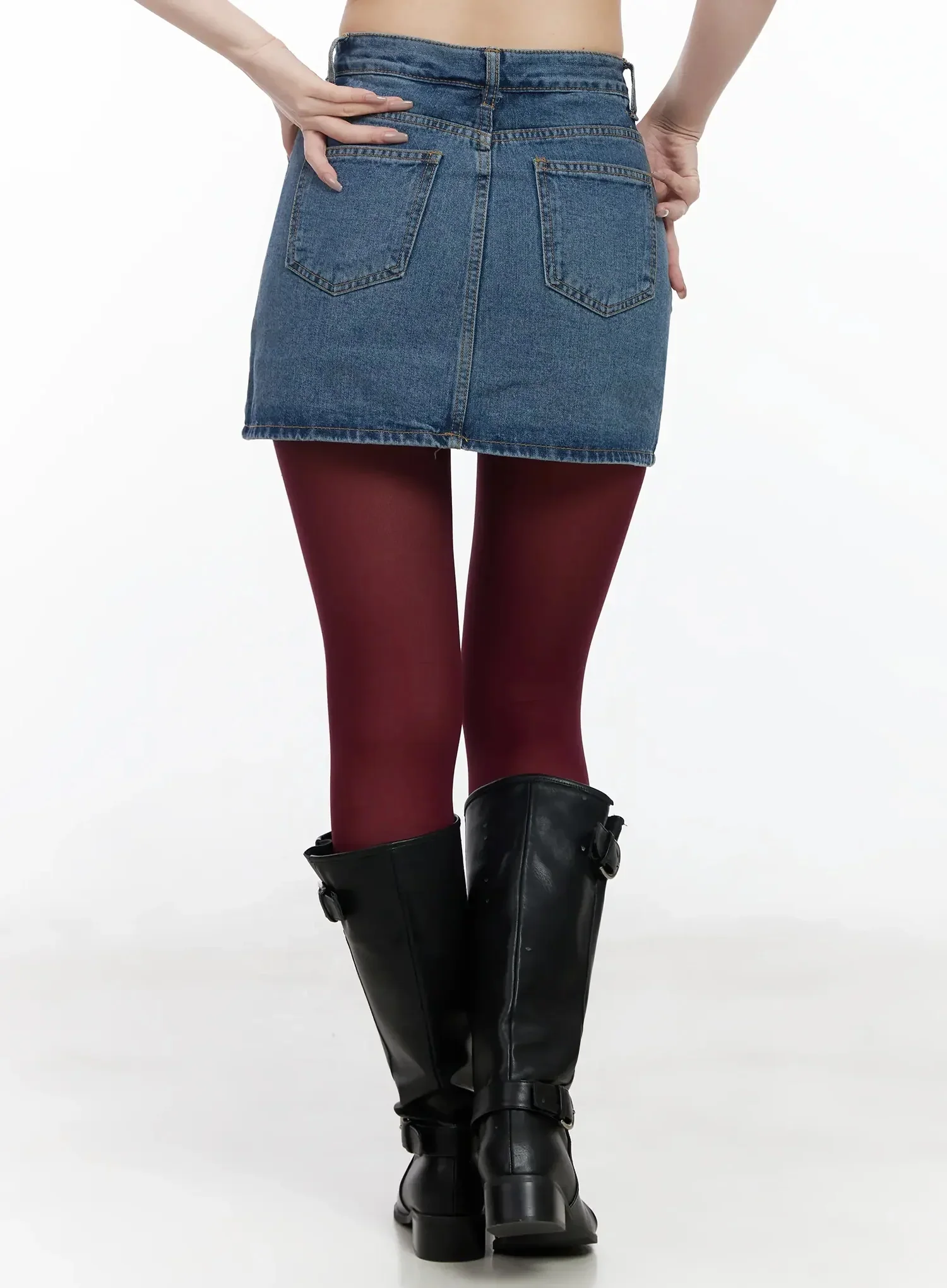 Casual Denim Mini Skirt IJ528 - Image 11