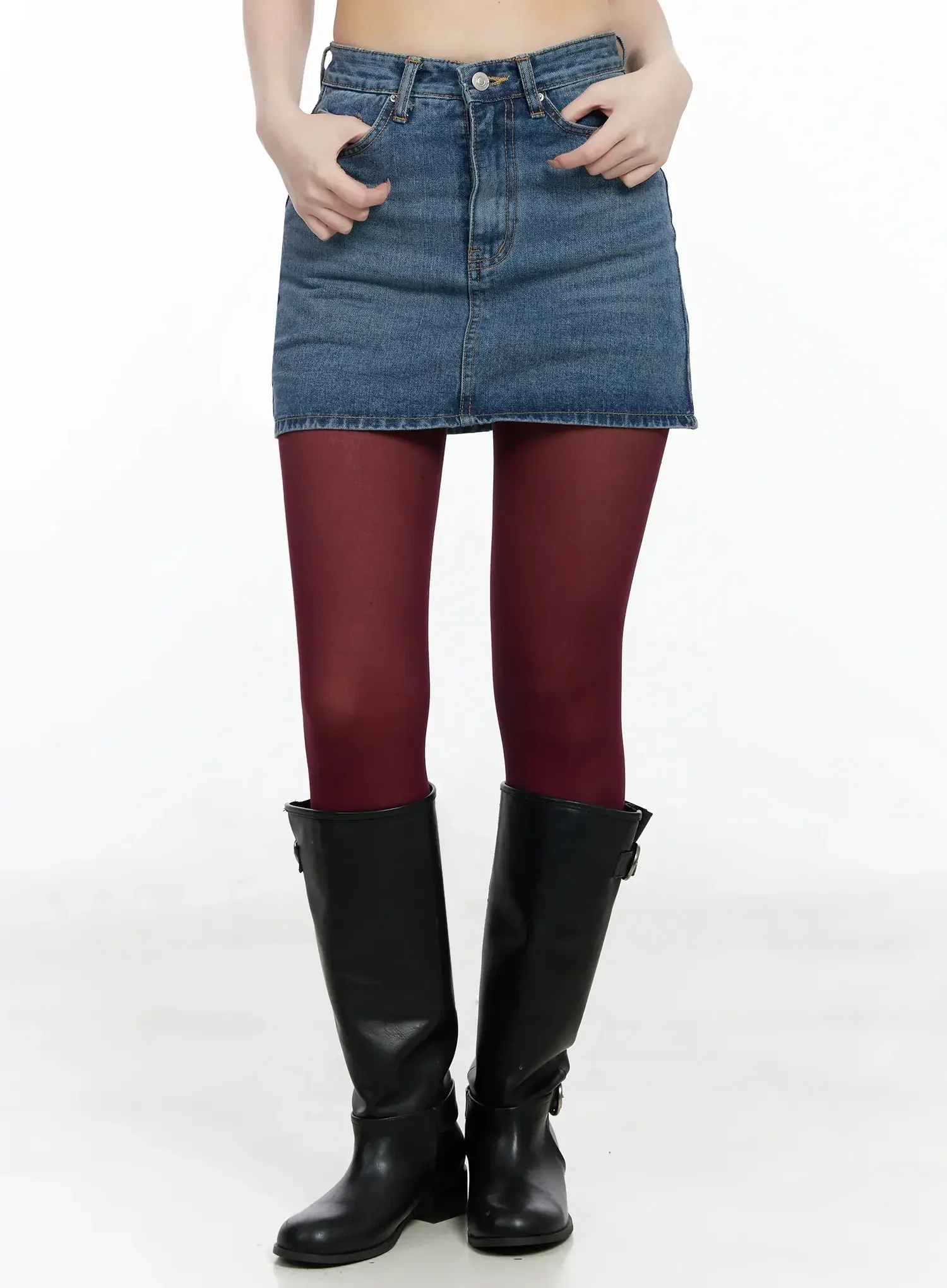 Casual Denim Mini Skirt IJ528 - Image 5