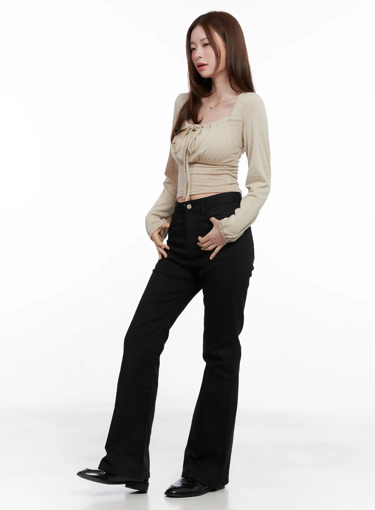 Casual Flare Cotton Pants CG521 - Image 5