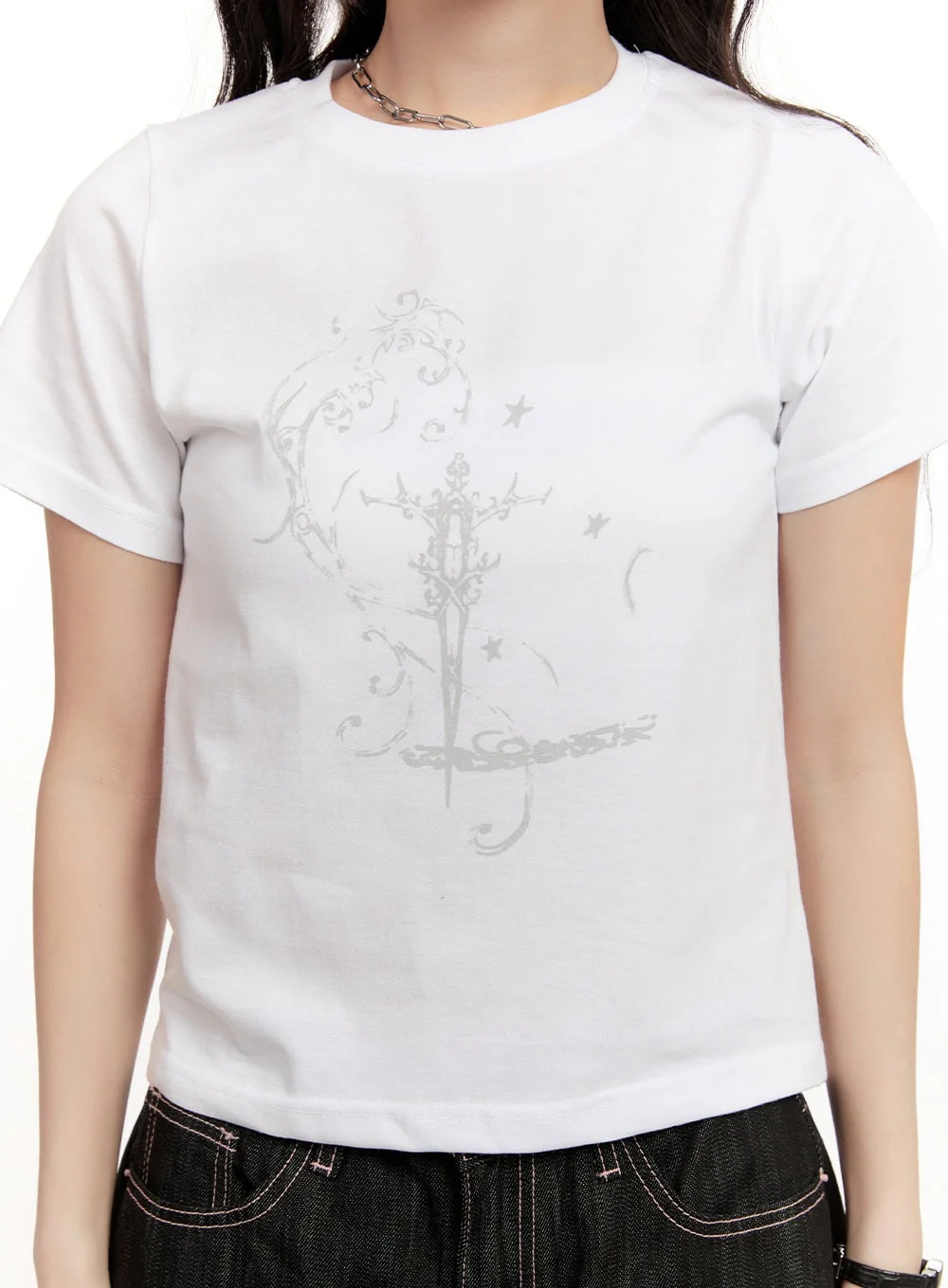Casual Graphic Crop Tee CM510 - Image 3