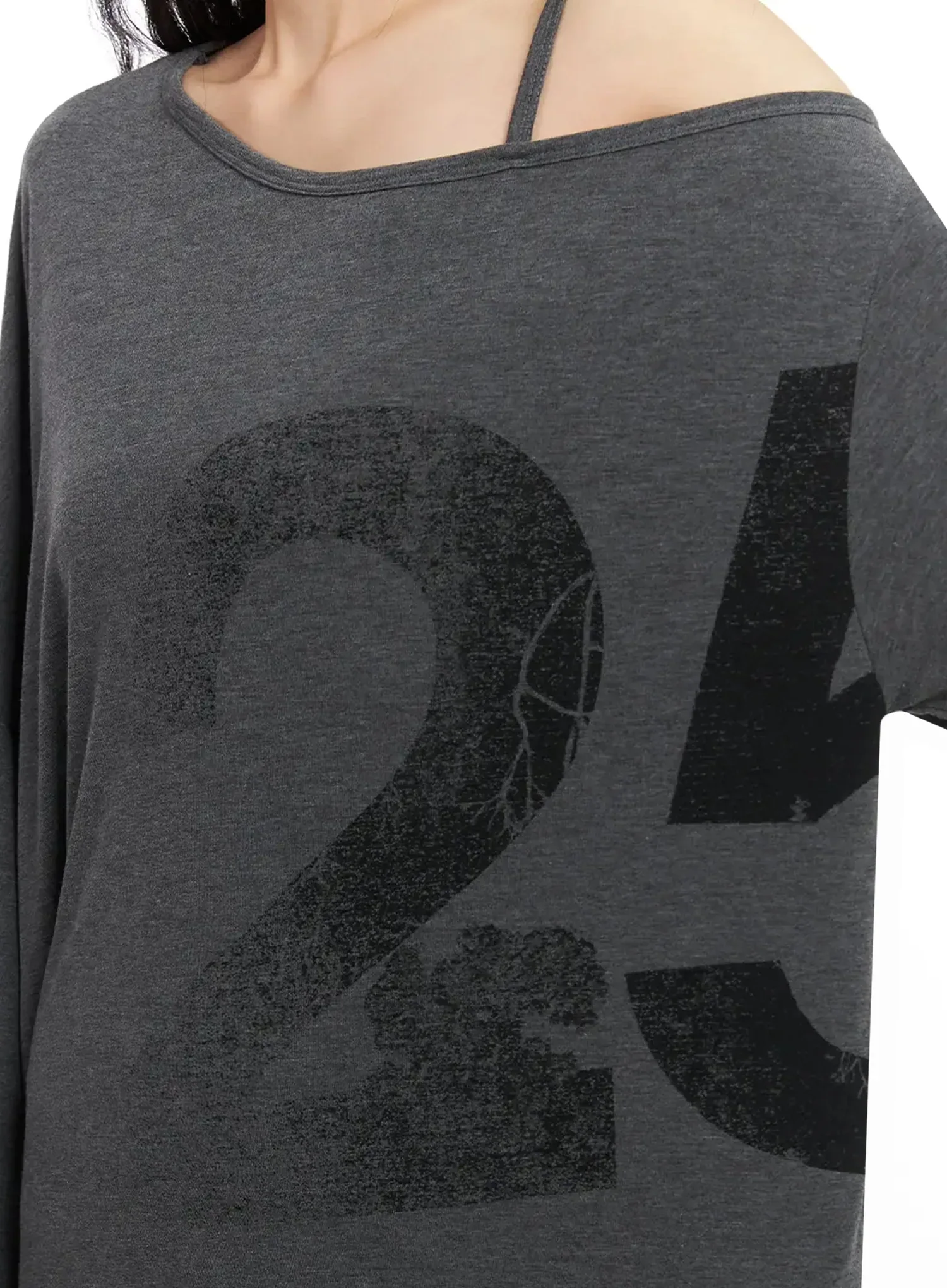 Casual Graphic Long Sleeve Off-Shoulder Top IN528 - Image 2