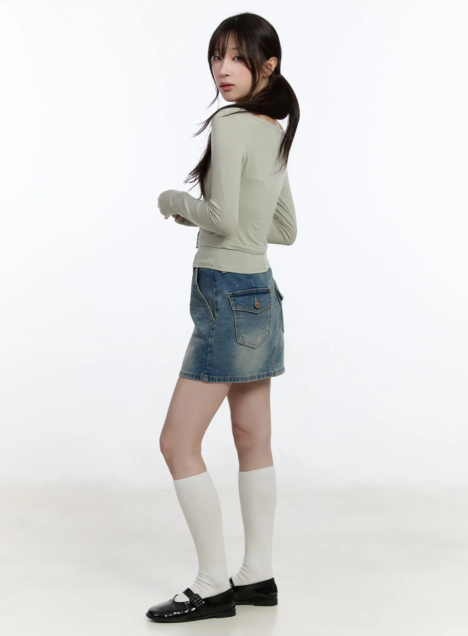 Casual High-Waisted Denim Mini Skirt CA502 - Image 6