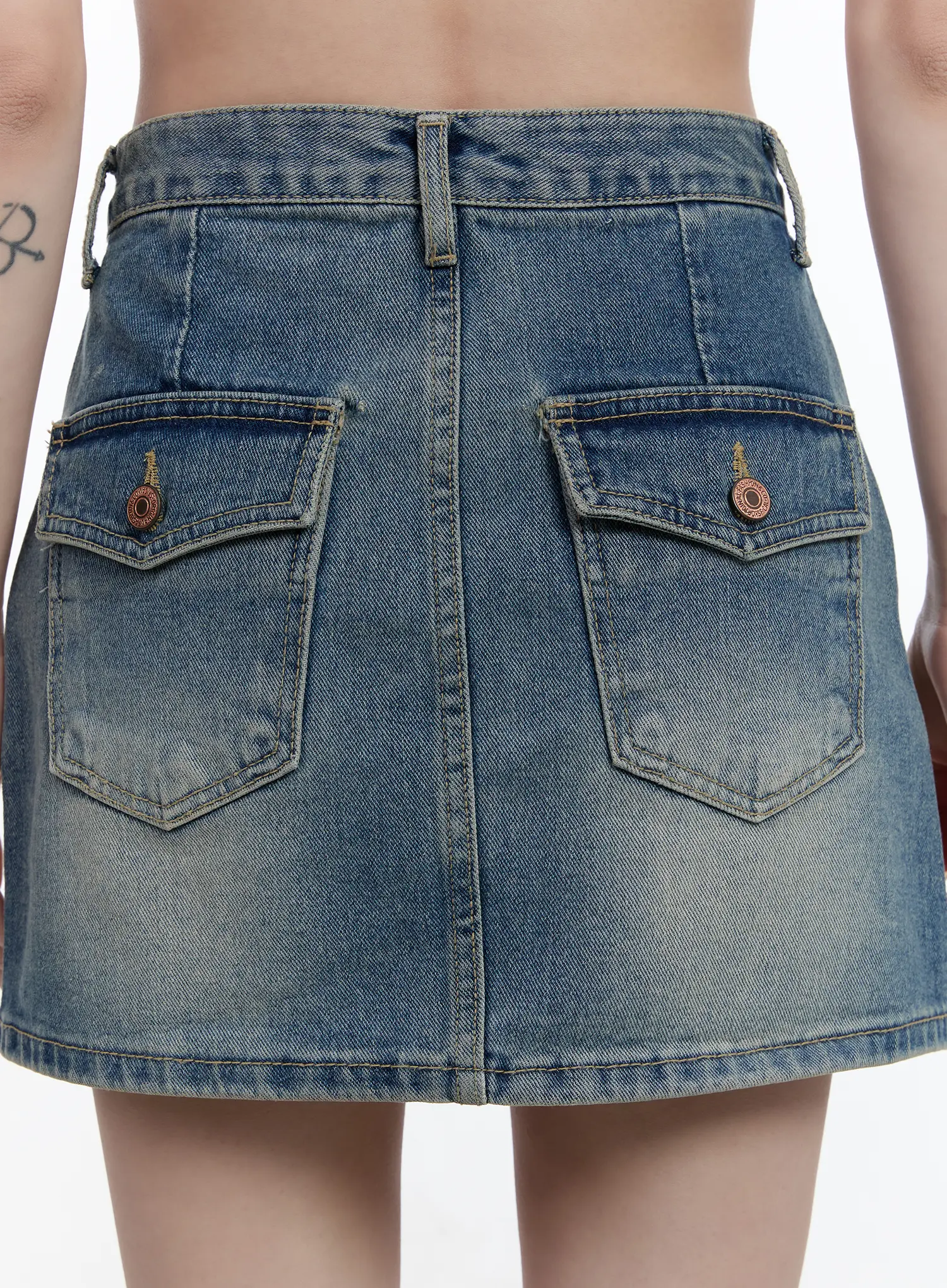 Casual High-Waisted Denim Mini Skirt CA502 - Image 8