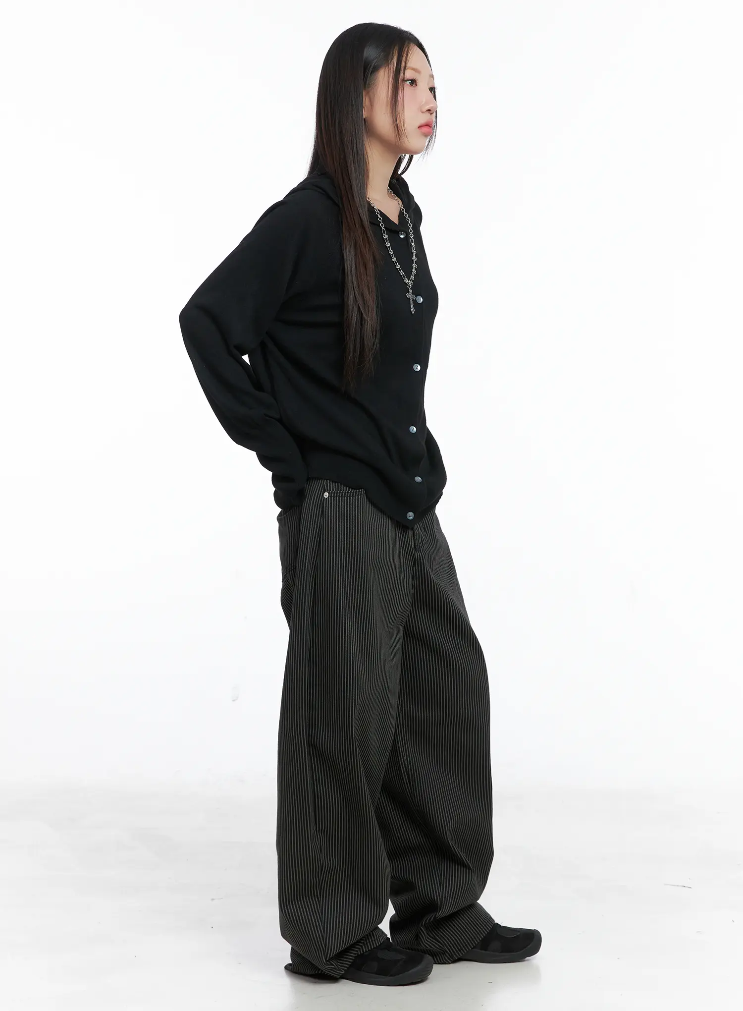 Casual Hooded Knit Cardigan CS503 - Image 7