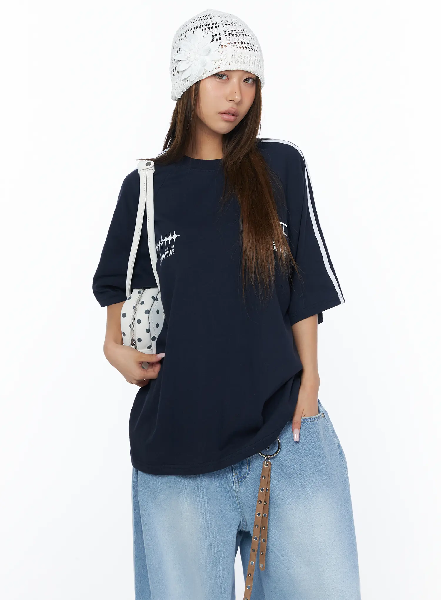 Casual Striped Sleeve Tee CA516