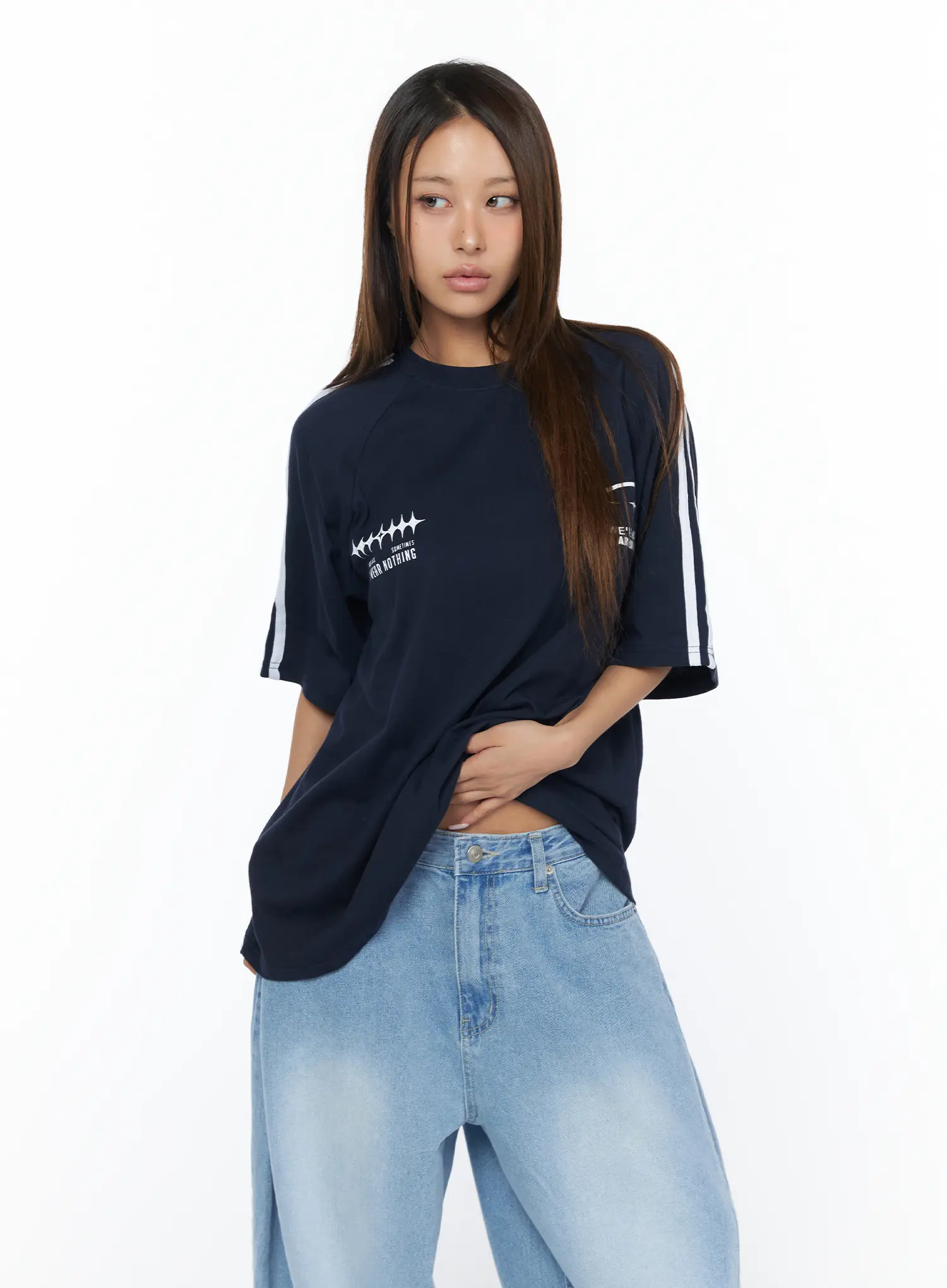 Casual Striped Sleeve Tee CA516 - Image 10