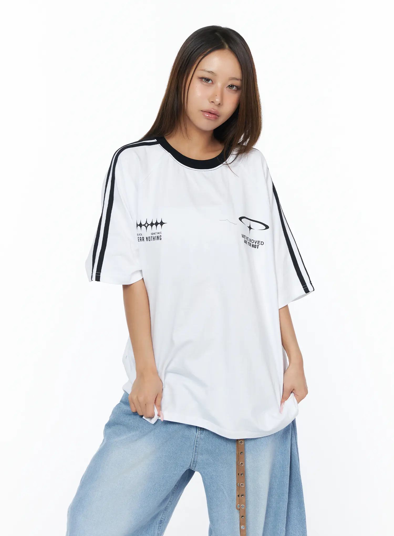 Casual Striped Sleeve Tee CA516 - Image 11