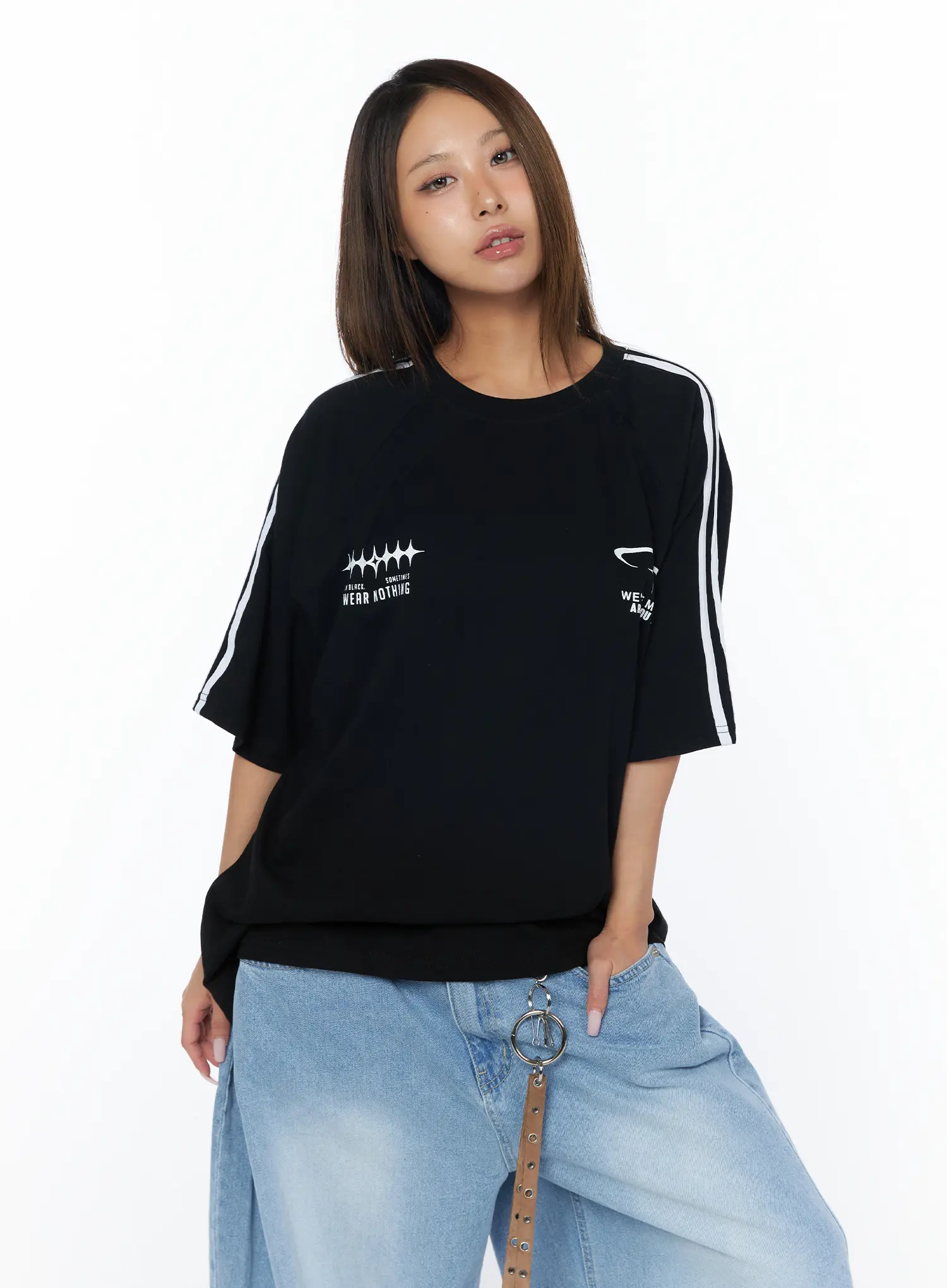 Casual Striped Sleeve Tee CA516 - Image 12