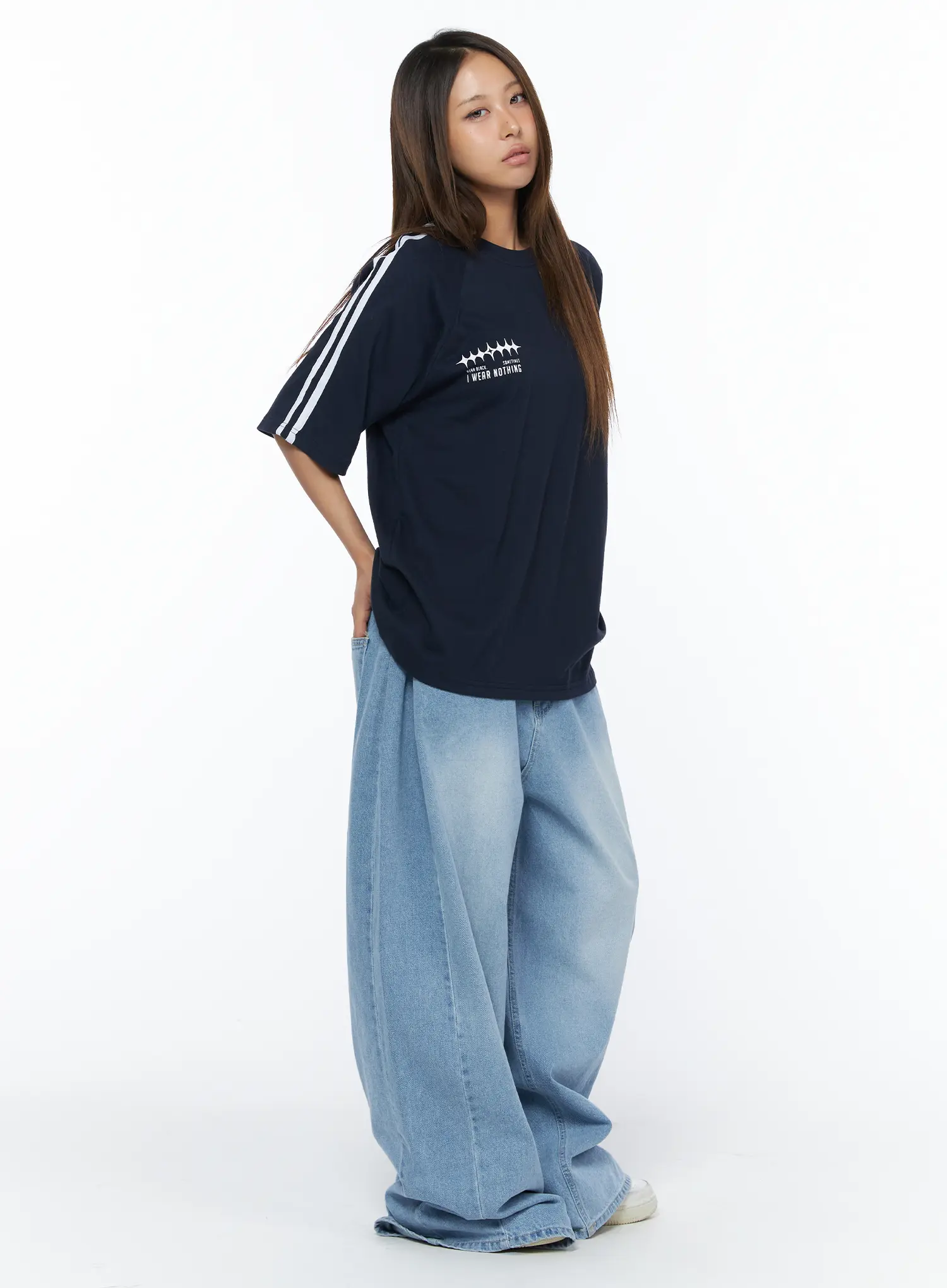 Casual Striped Sleeve Tee CA516 - Image 4