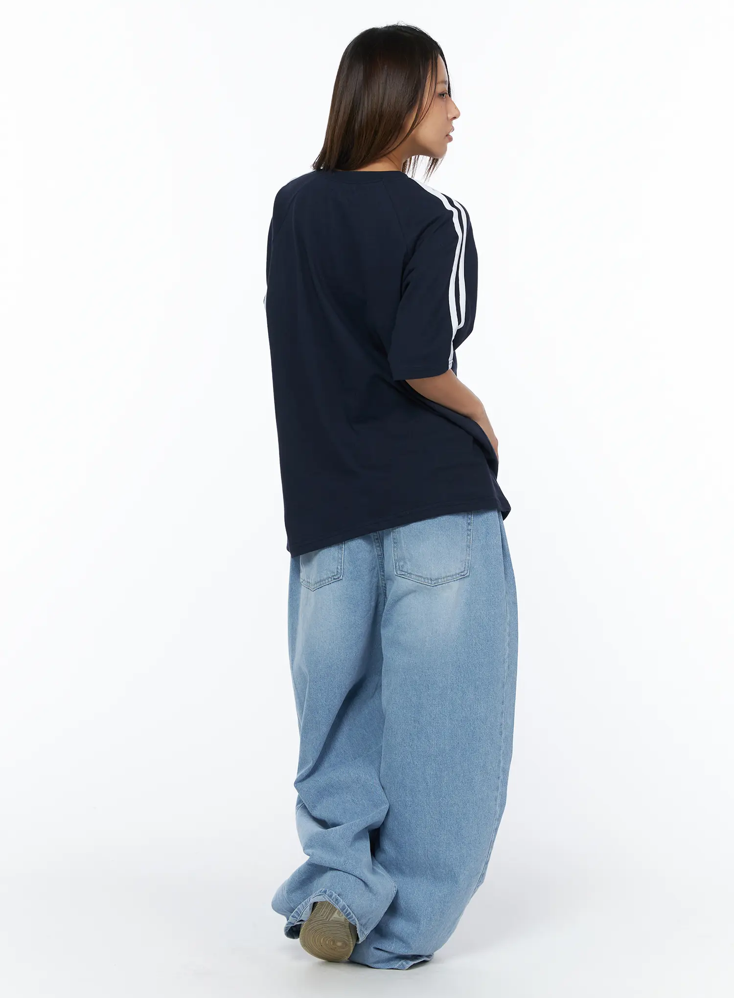 Casual Striped Sleeve Tee CA516 - Image 5