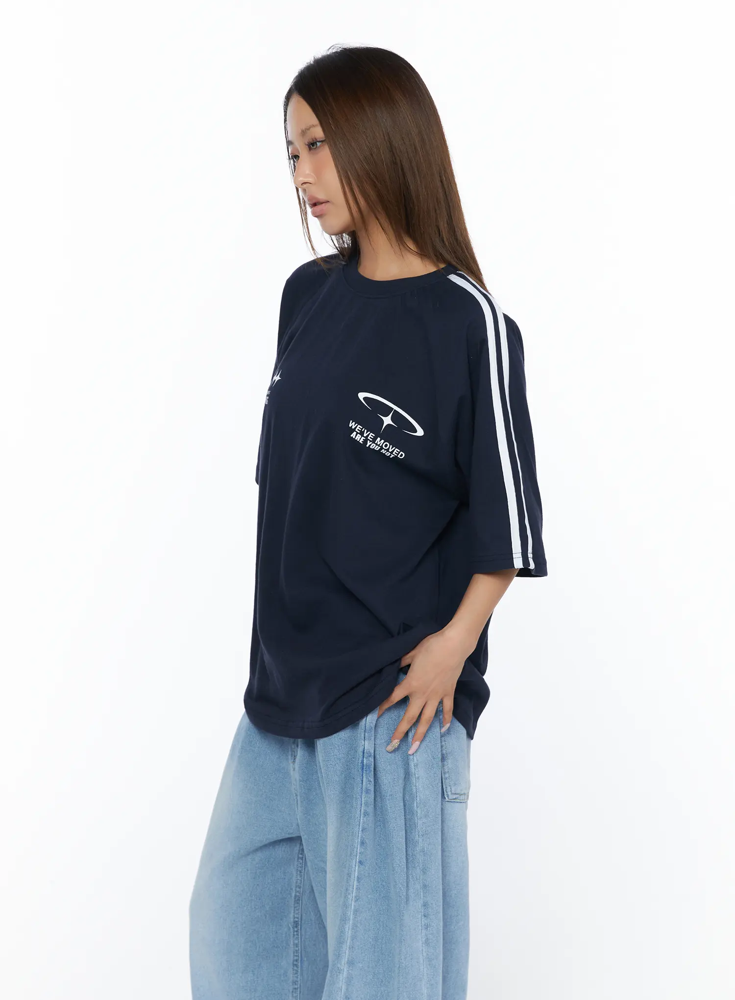 Casual Striped Sleeve Tee CA516 - Image 7