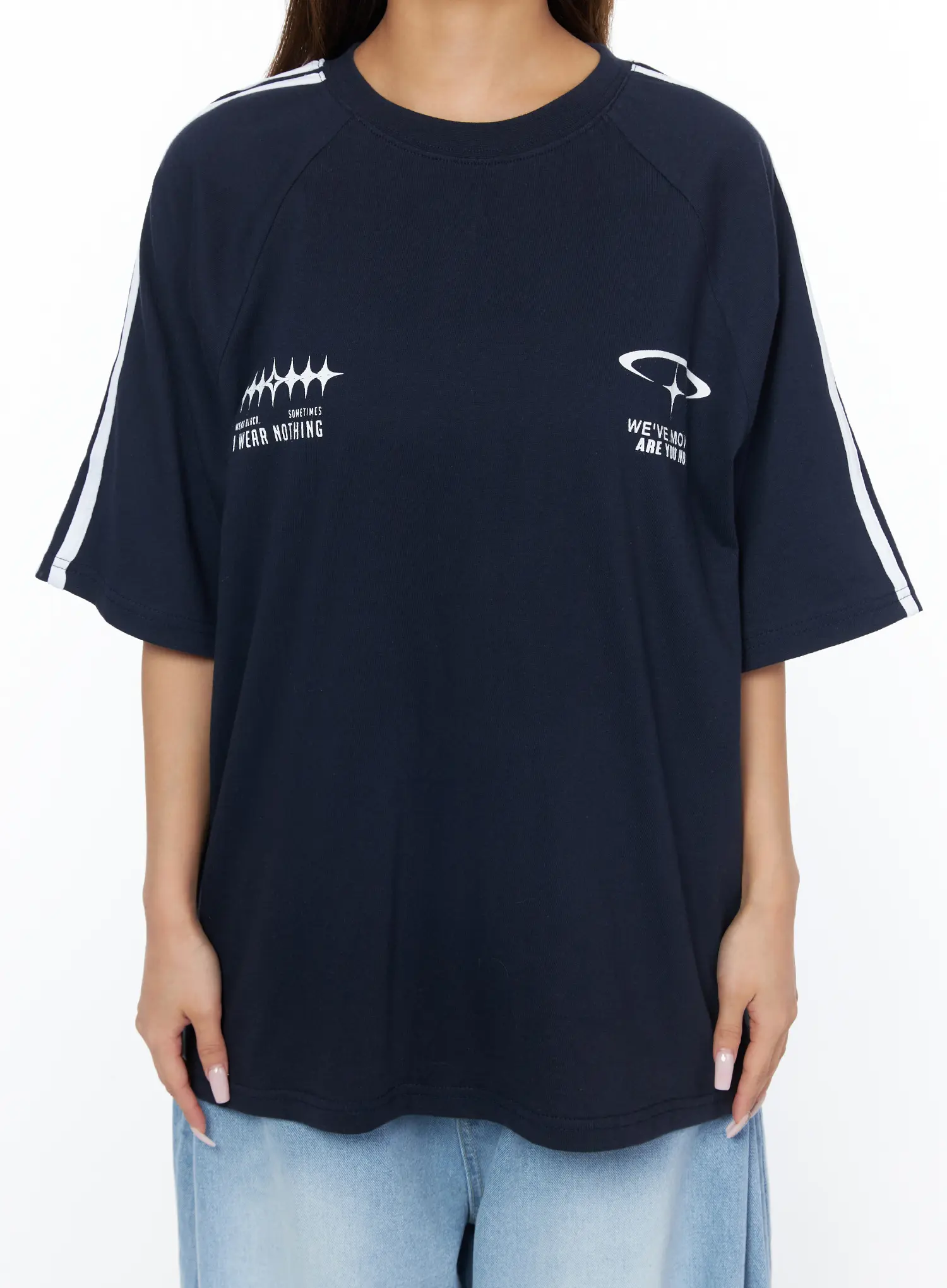Casual Striped Sleeve Tee CA516 - Image 9