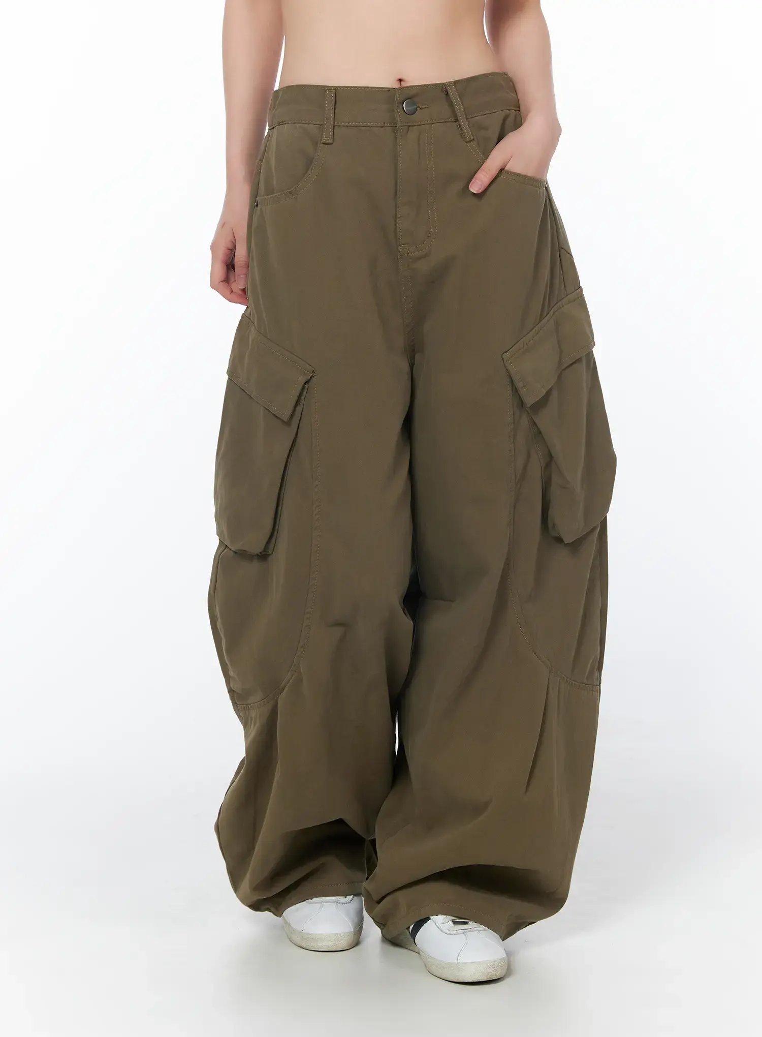 Casual Wide Leg Cargo Pants CY508 - Image 12