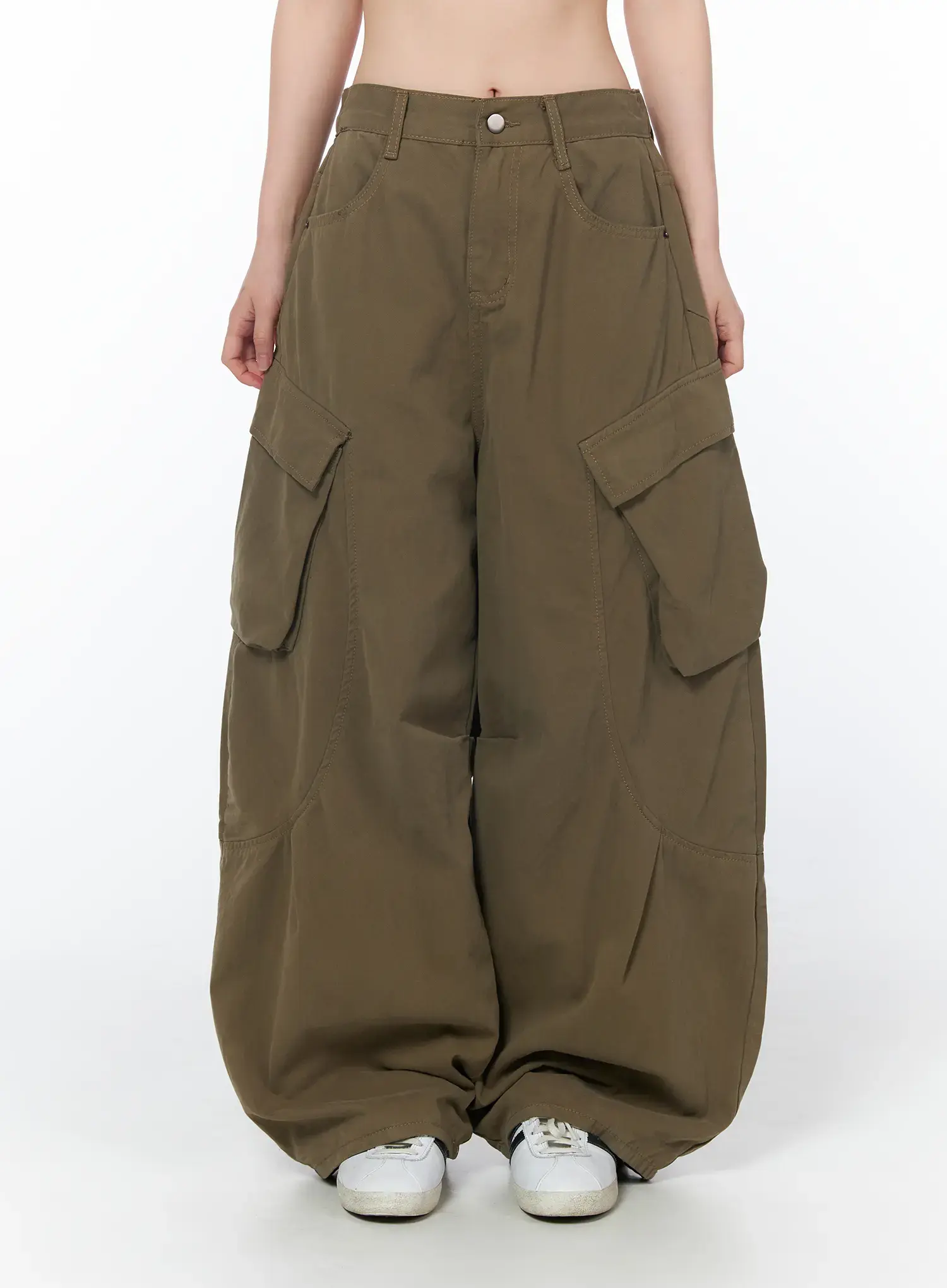Casual Wide Leg Cargo Pants CY508 - Image 2