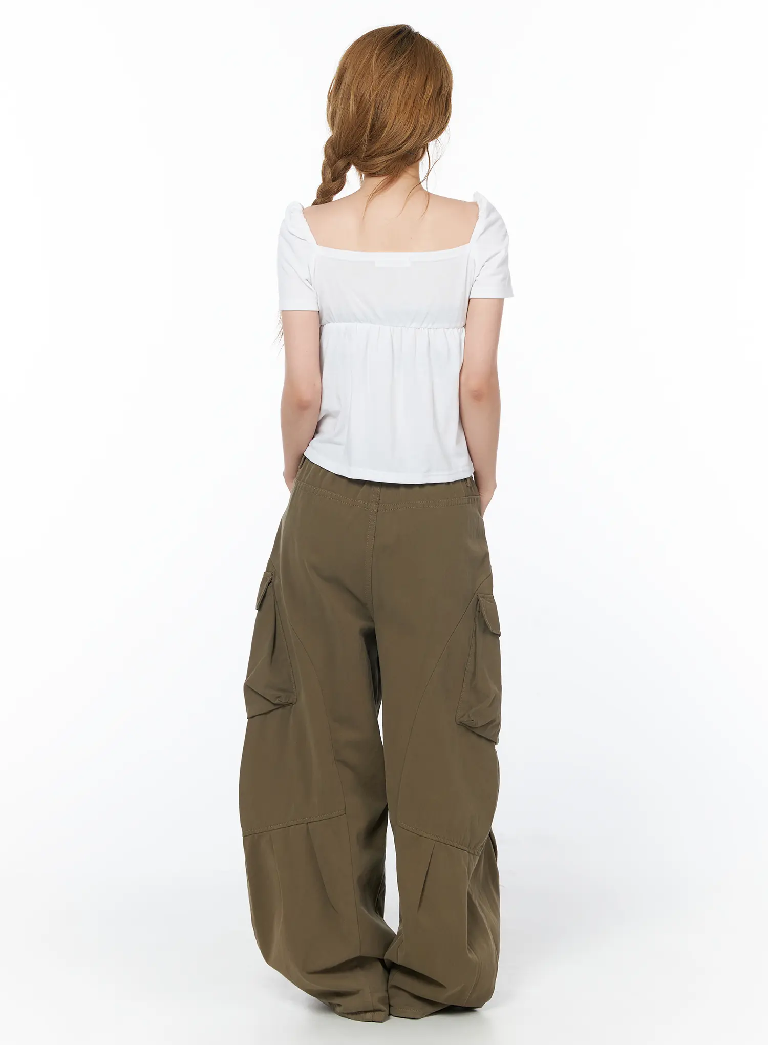 Casual Wide Leg Cargo Pants CY508 - Image 7