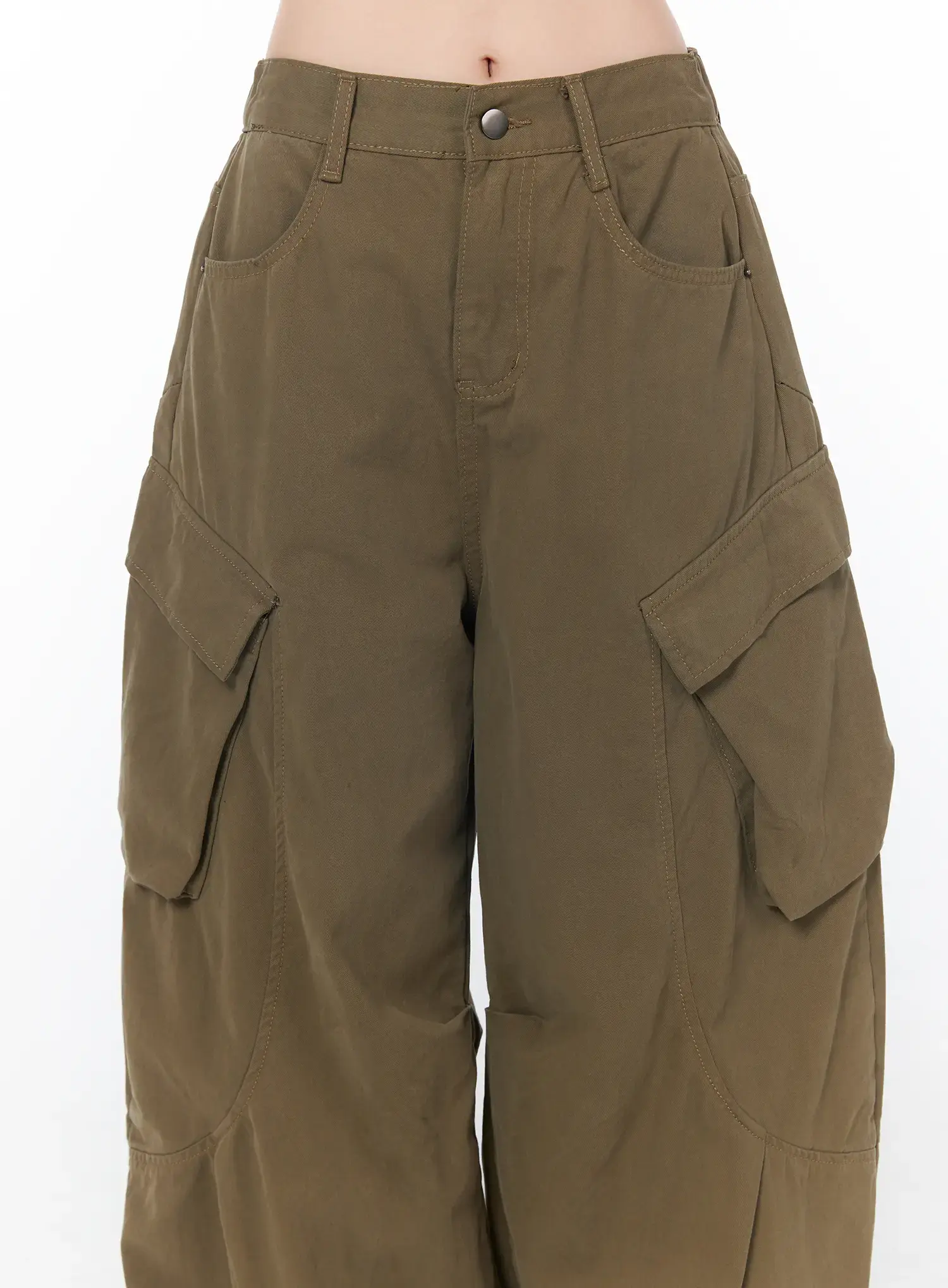 Casual Wide Leg Cargo Pants CY508 - Image 8