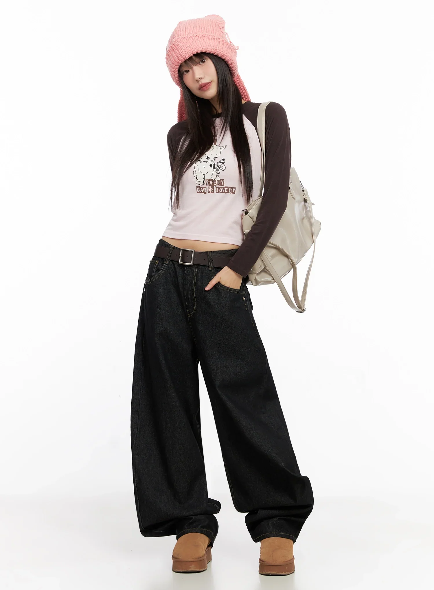 Cat Graphic Raglan Top IN503 - Image 12