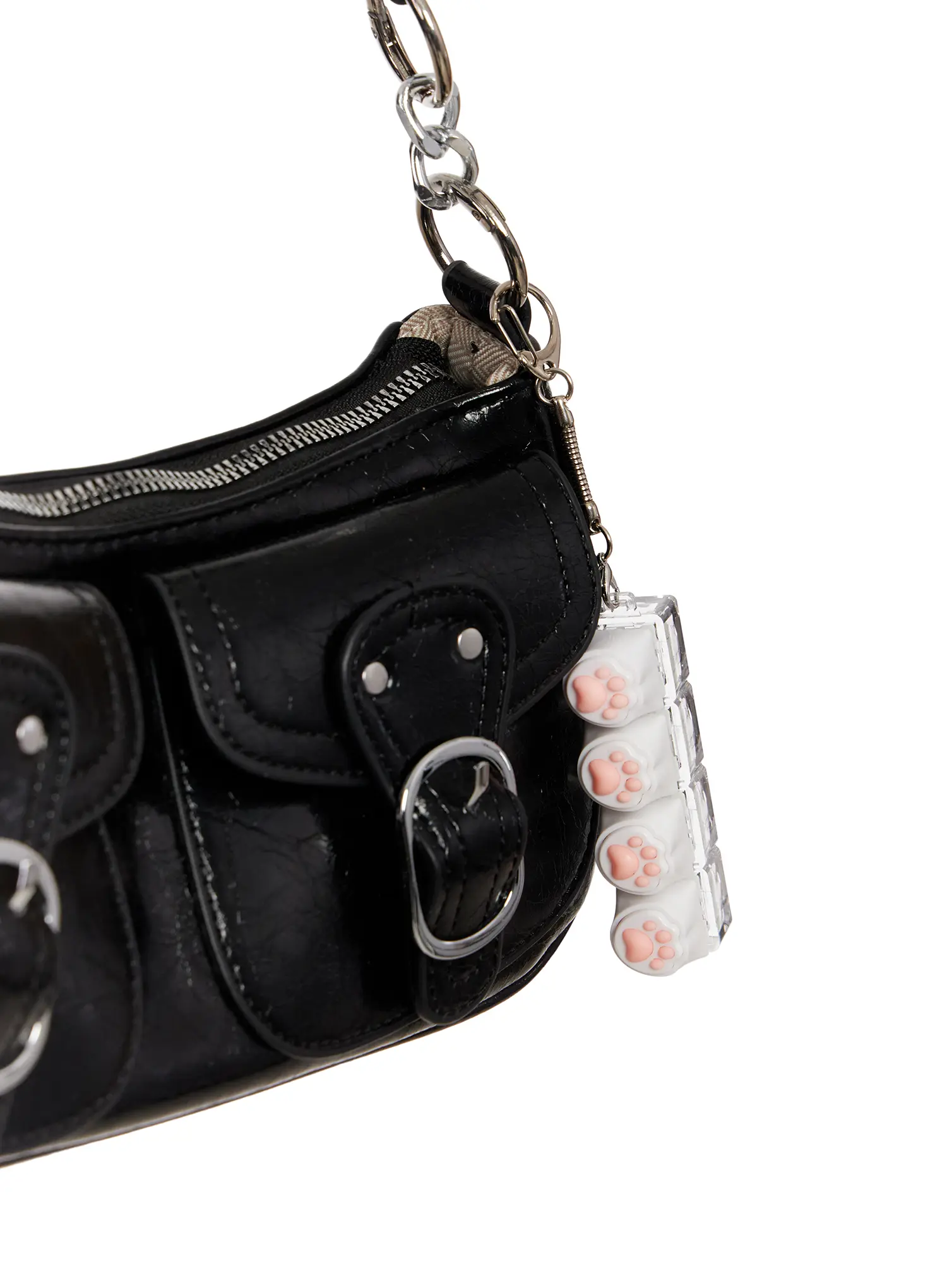 Cat Paw Print Keycap Keyring IM527 - Image 2