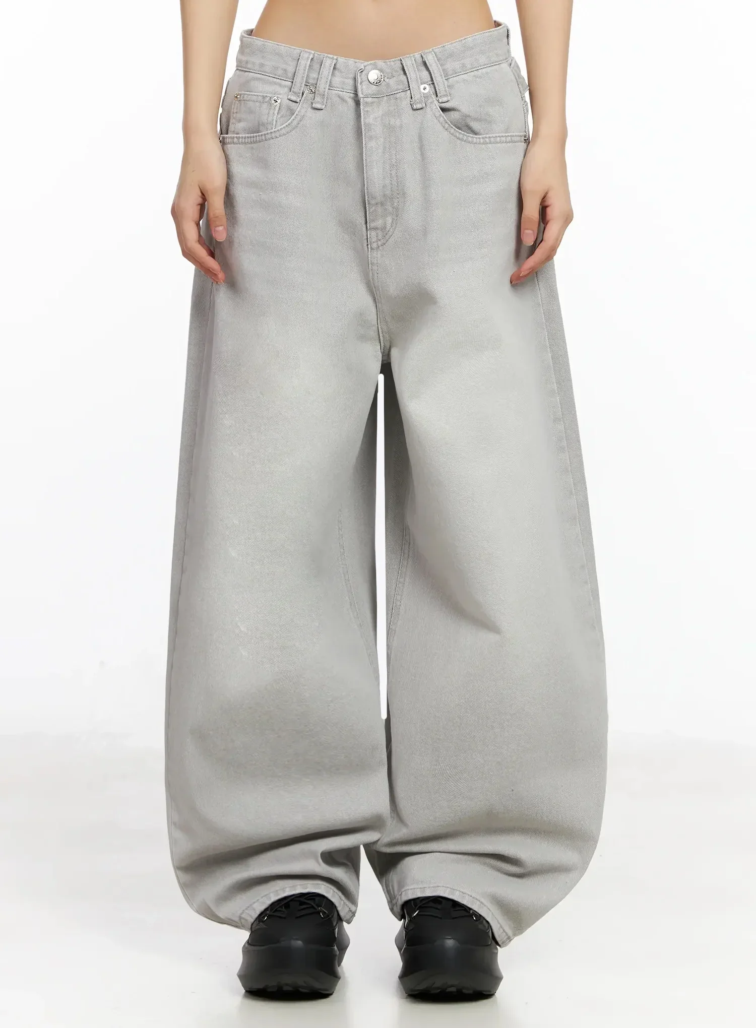 Cece Stone Washed Wide Leg Jeans IA508 - Image 6