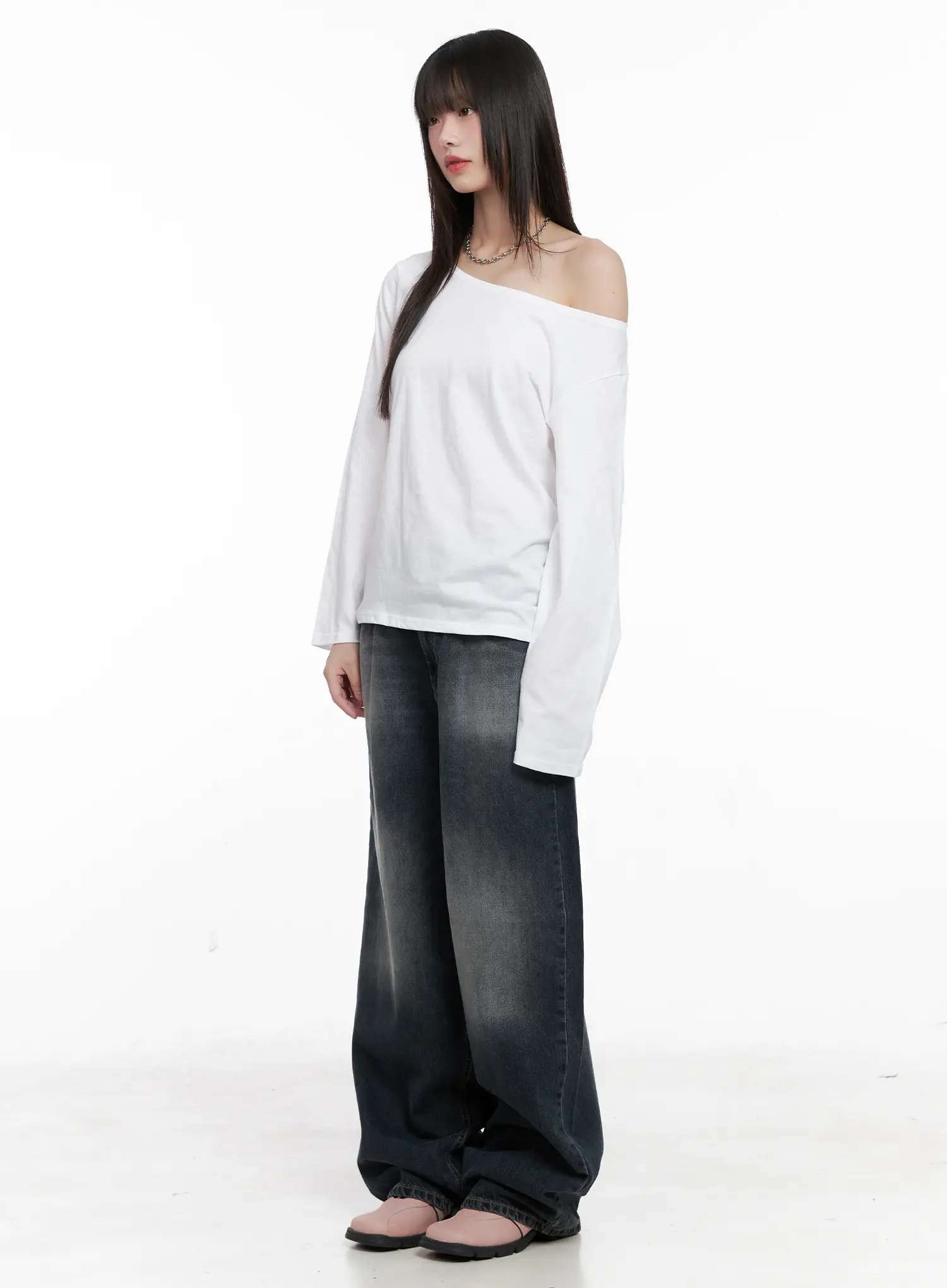 Celi Vintage Wash Wide-Leg Jeans CG515 - Image 3