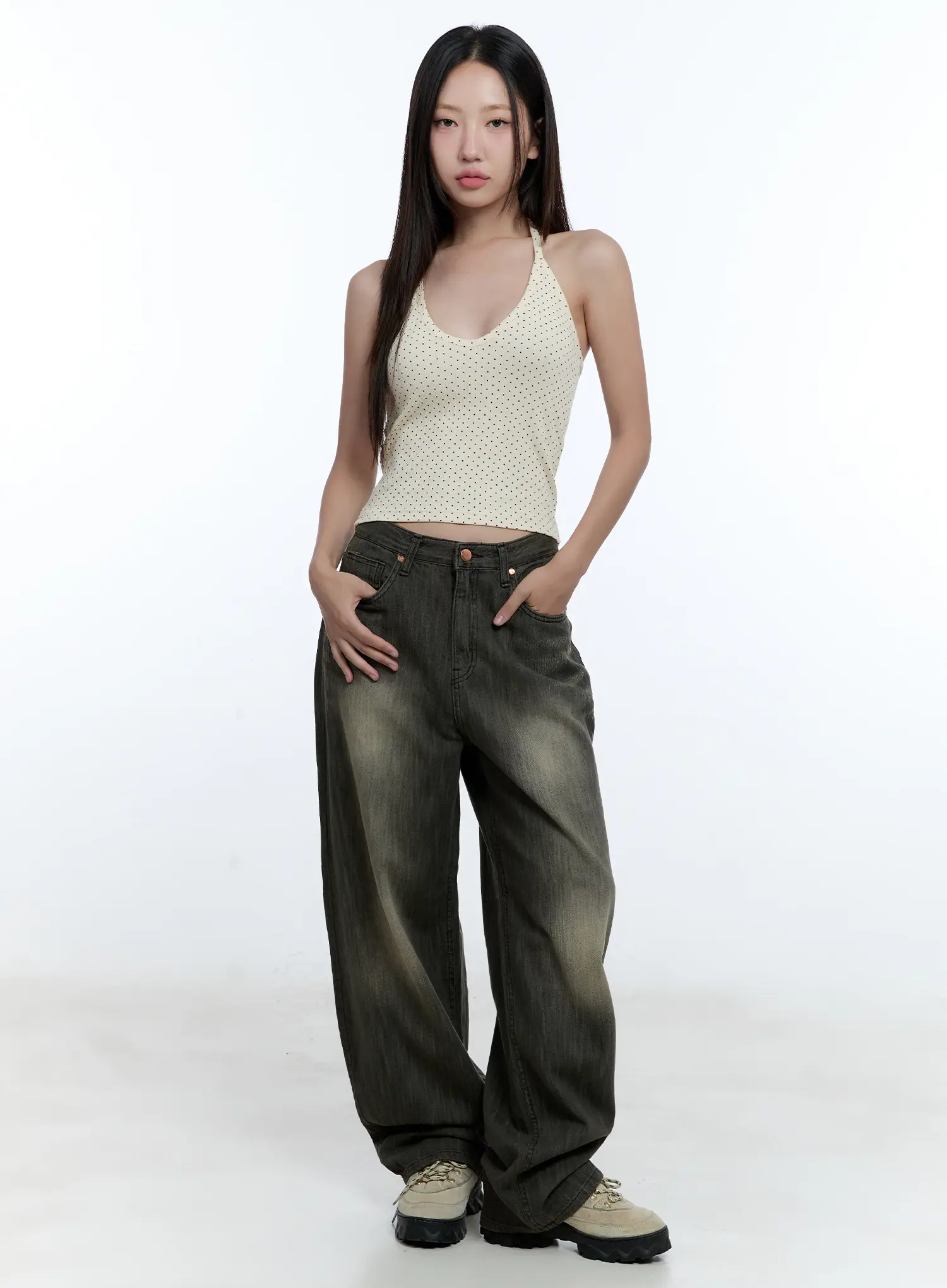 Chaeeun Washed Wide-Leg Jeans CU527 - Image 2