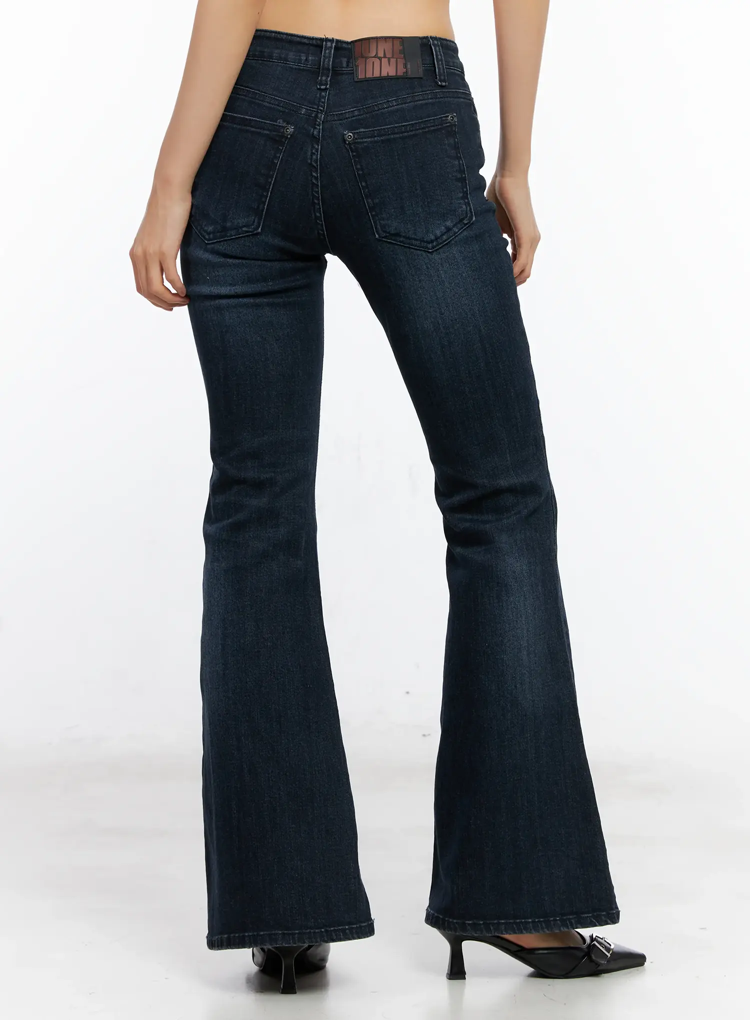Chaerin Washed Flare Denim Jeans CL529 - Image 3