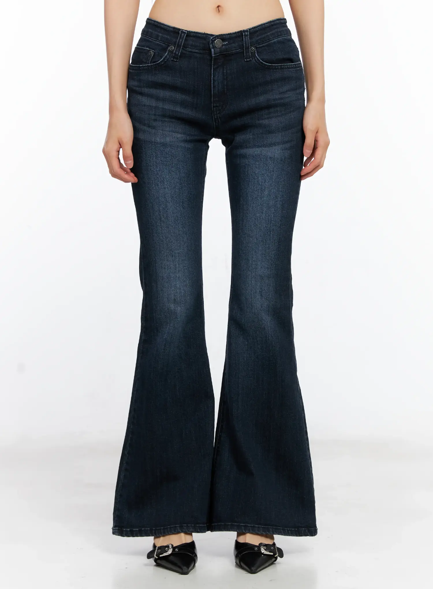 Chaerin Washed Flare Denim Jeans CL529 - Image 8