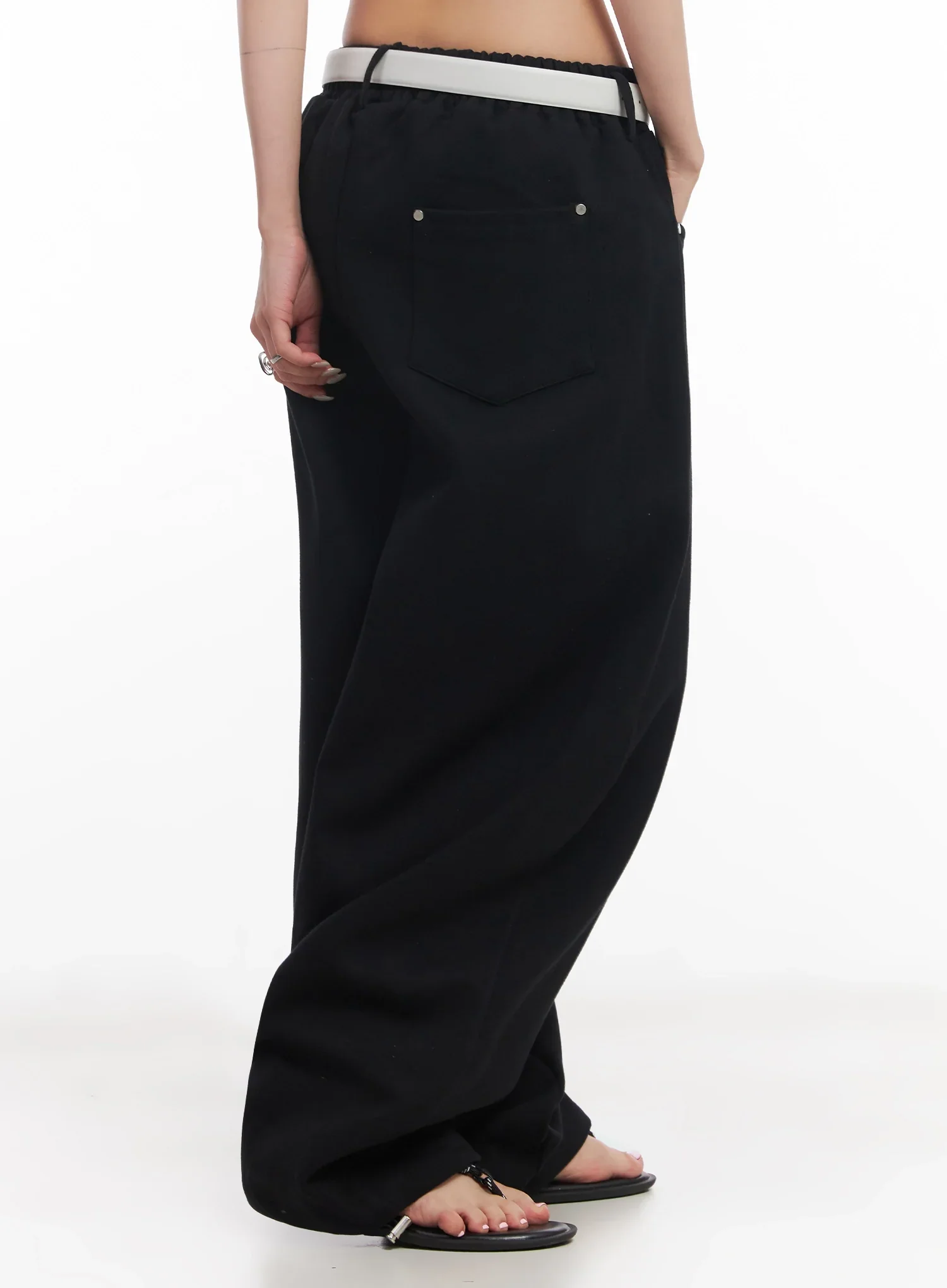 Chaeryeong Belted Wide-Leg Sweatpants IC503 - Image 12